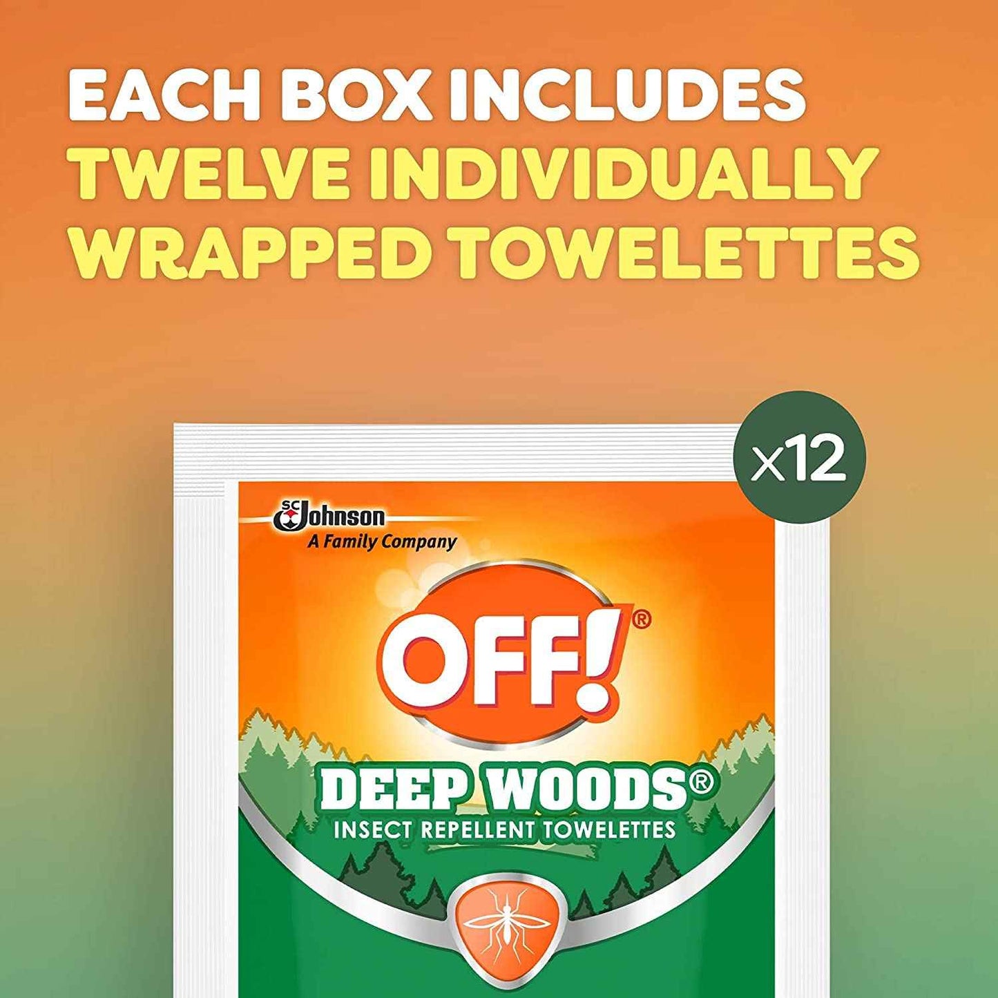 OFF! Deep Woods Towelettes, 12 CT (Pack - 1)
