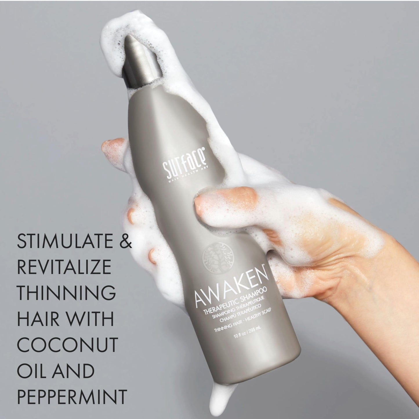Surface Hair Awaken Therapeutic Shampoo & Conditioner Bundle, For Visibly Thicken, Strengthen Fine Hair, 2-Piece Set