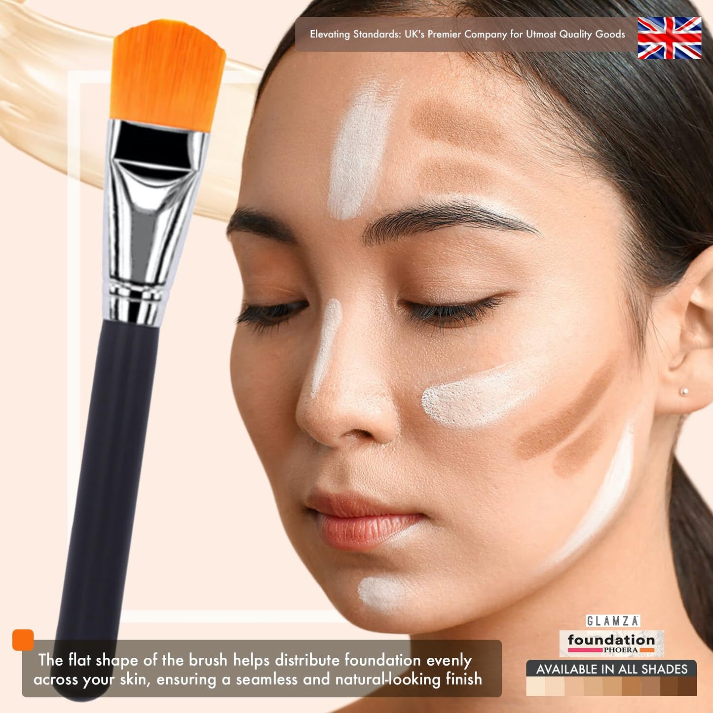 Phoera Foundation Set - Matte Cream Full Coverage Foundation Kit with Makeup Brush & 109 Mocha Shade | 30ml, 24hr Oil Control