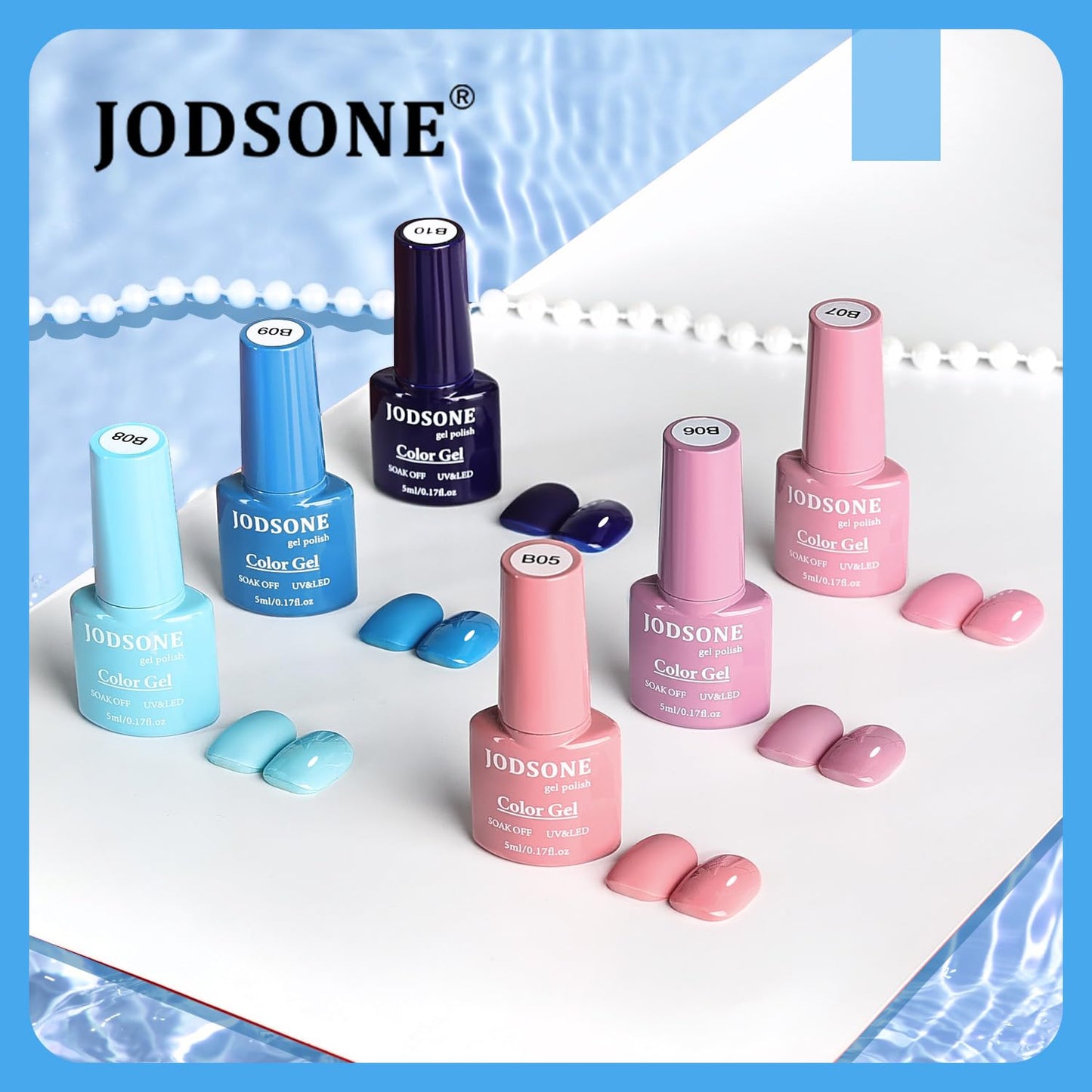 JODSONE Same Color Same Bottle 36 Colors Gel Nail Polish with U V Light Soak Off Glitter Base Top Matte Coat Manicure Salon Home DIY