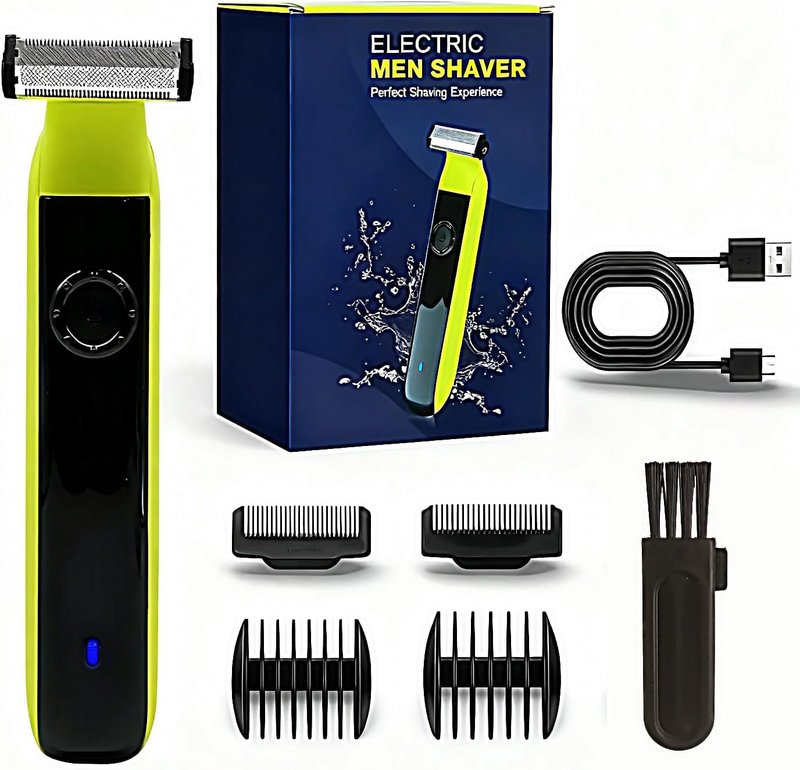 2026 Beard & Body Hair Trimmer for Men [All-in-One] USB-C Fast Charging, Adjustable Comb,Groin & Ball Hair Painless Electric Shaver, Travel Razors, Dry Cordless Foil Shavers Low Noise