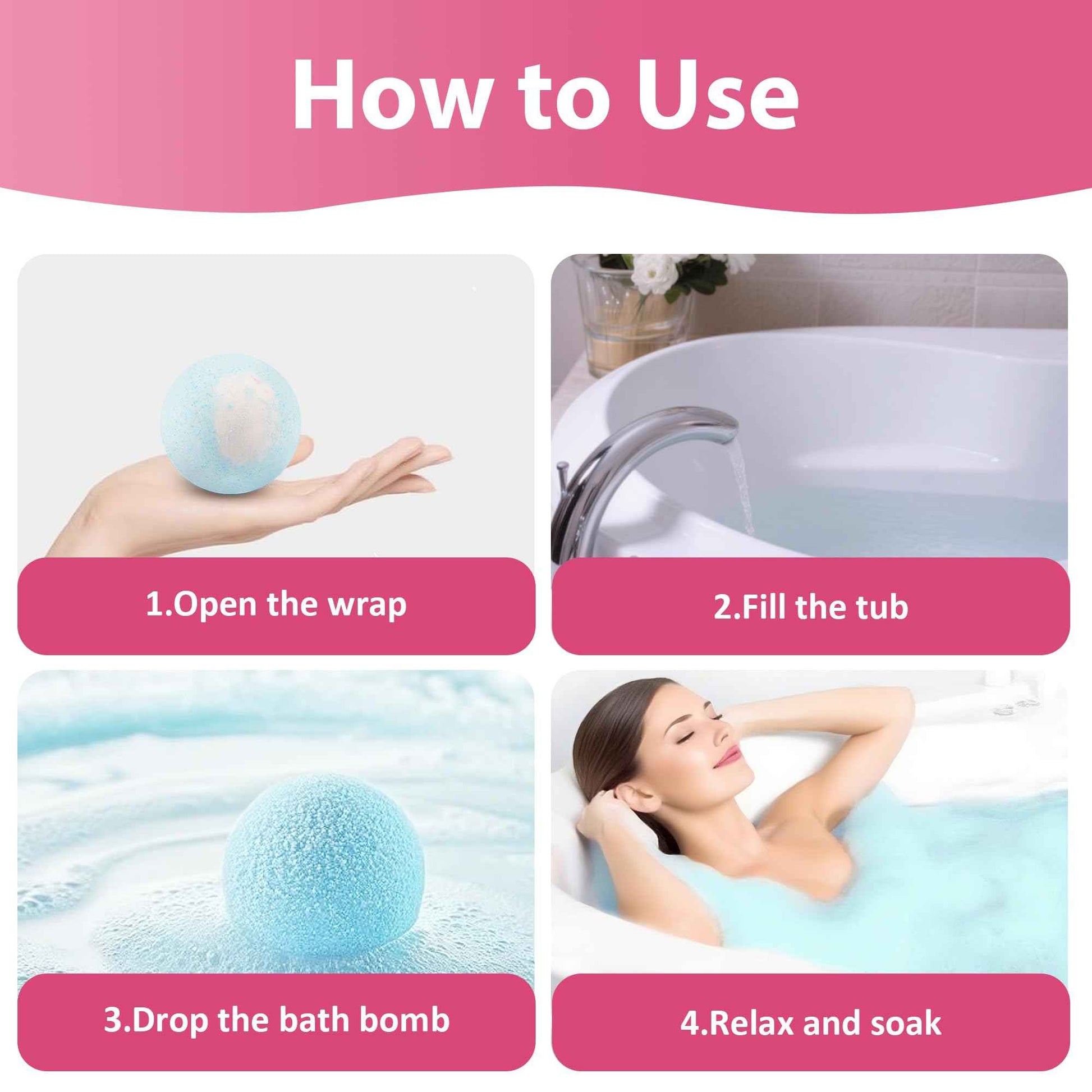 AGUDAN 12 Pcs Bath Bombs Kit – Natural Handmade SPA Bubble Bath Bombs for Women, Relaxing Fizzy Balls for Wife, Mother, Friends, Self-Care & Relaxation Gift for Holiday & Christmas