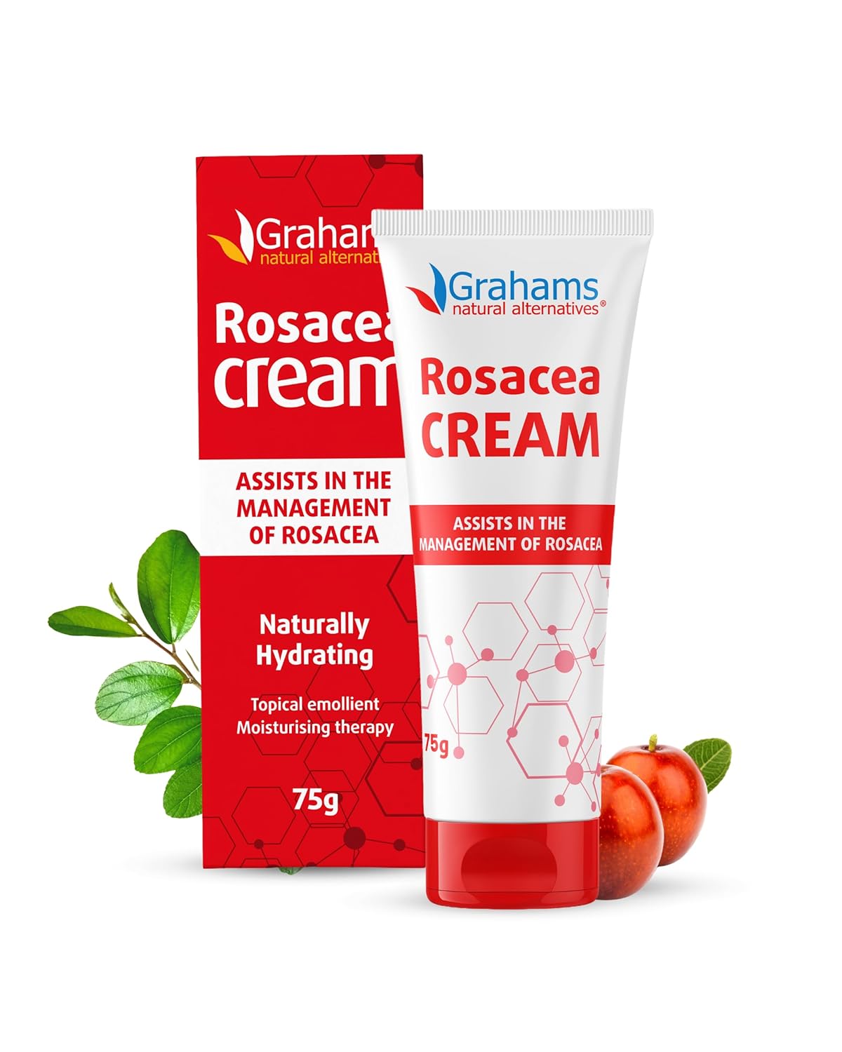 Natural Rosacea Treatment - Anti-Redness Face Cream to Soothe Flare-Ups | Hypoallergenic, Steroid-Free (2.64 fl oz)
