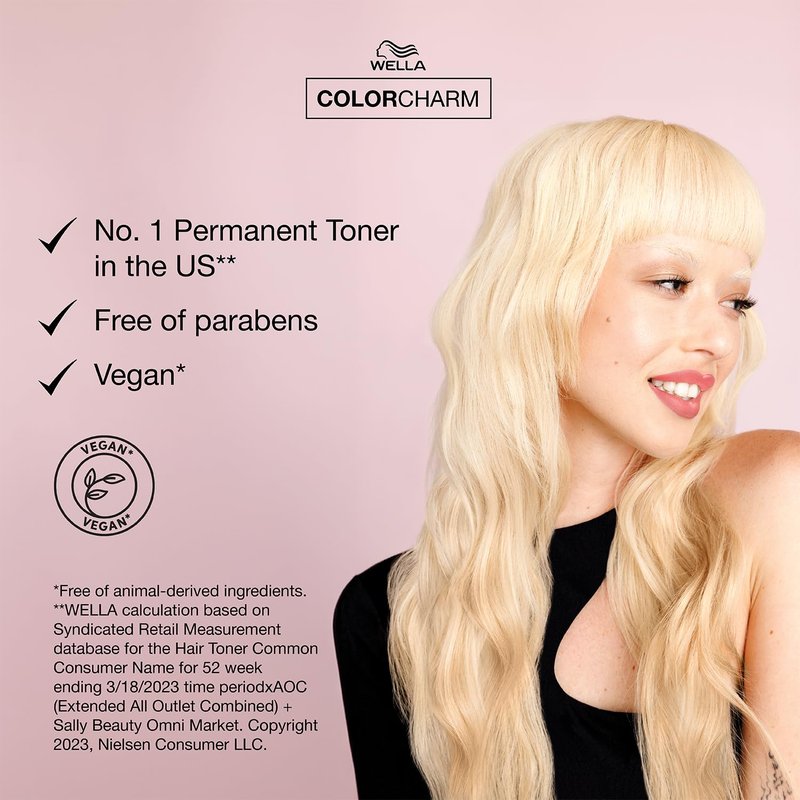 COLORCHARM Permanent Liquid Toners, Neutralize Brass, Free of Parabens, Vegan, T18 Lightest Ash Blonde, 1.4 fl oz (Pack of 3)