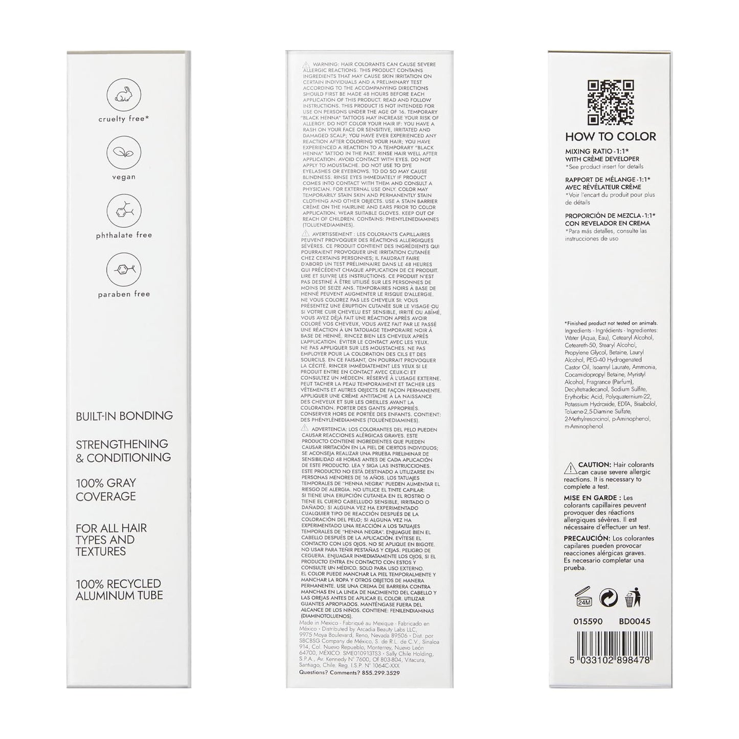 Bondbar Light Copper Blonde Hair Color - Vegan Bonding Permanent Creme Dye, 2.05 Oz