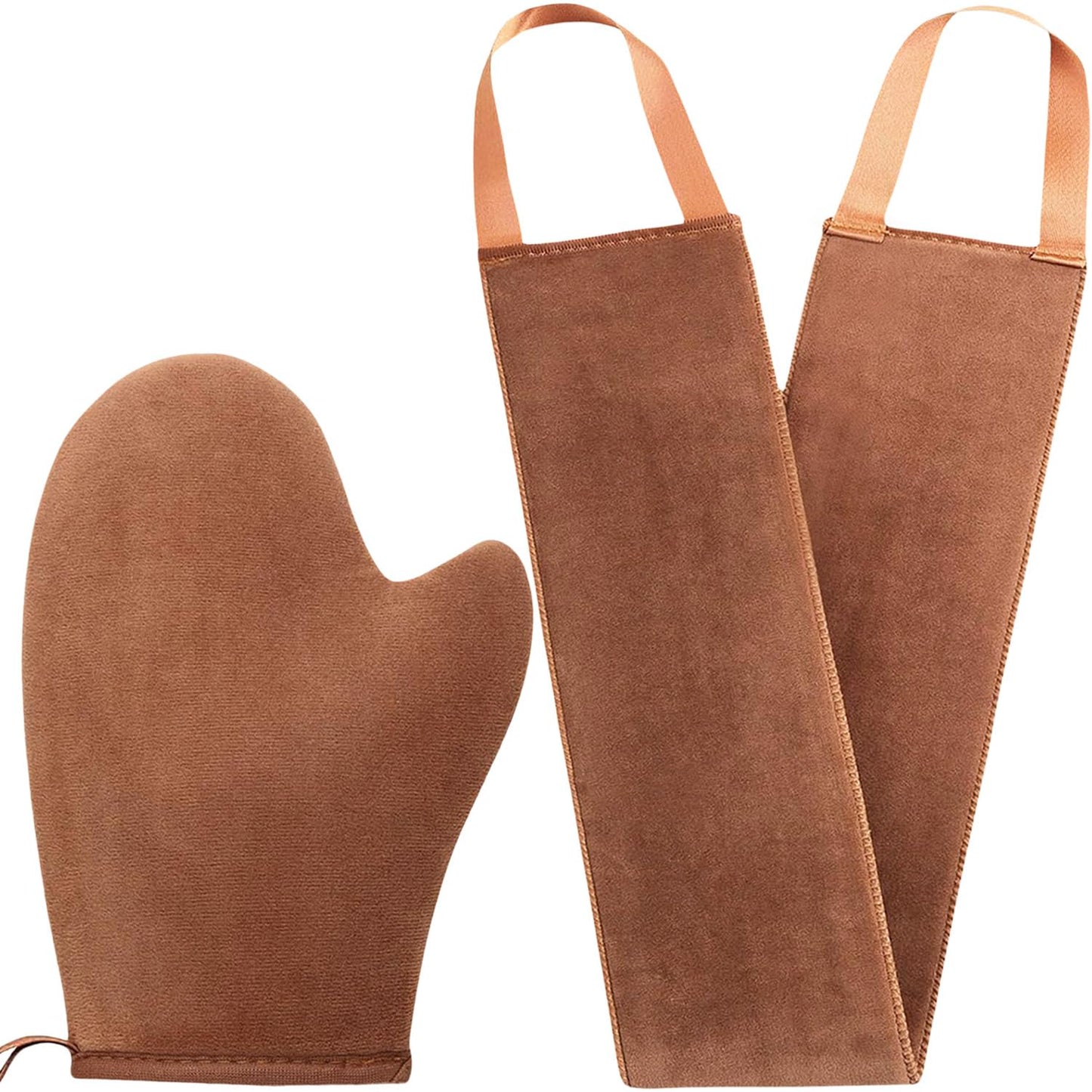 Self Tanning Mitt Applicator Kit - Ultra Soft & Streak-Free Self Tan Mitts | Includes Back Lotion Applicator