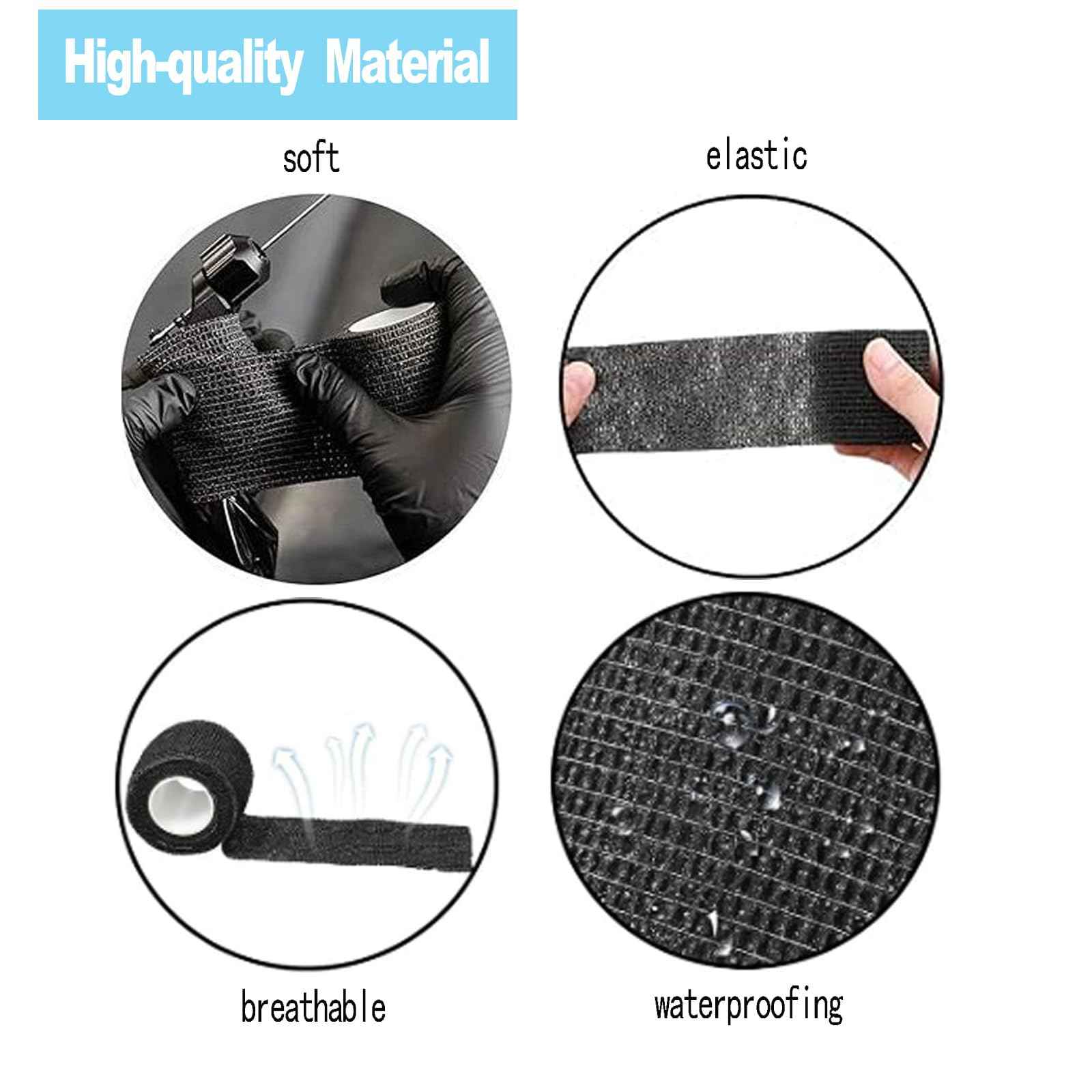 Tattoo Grip Tape - Beoncall 24pcs Self Cohesive Bandage Wrap 2”x 5 Yards Tattoo Gun Wrap Athletic Tape Tattoo Accessories Tattoo Supplies