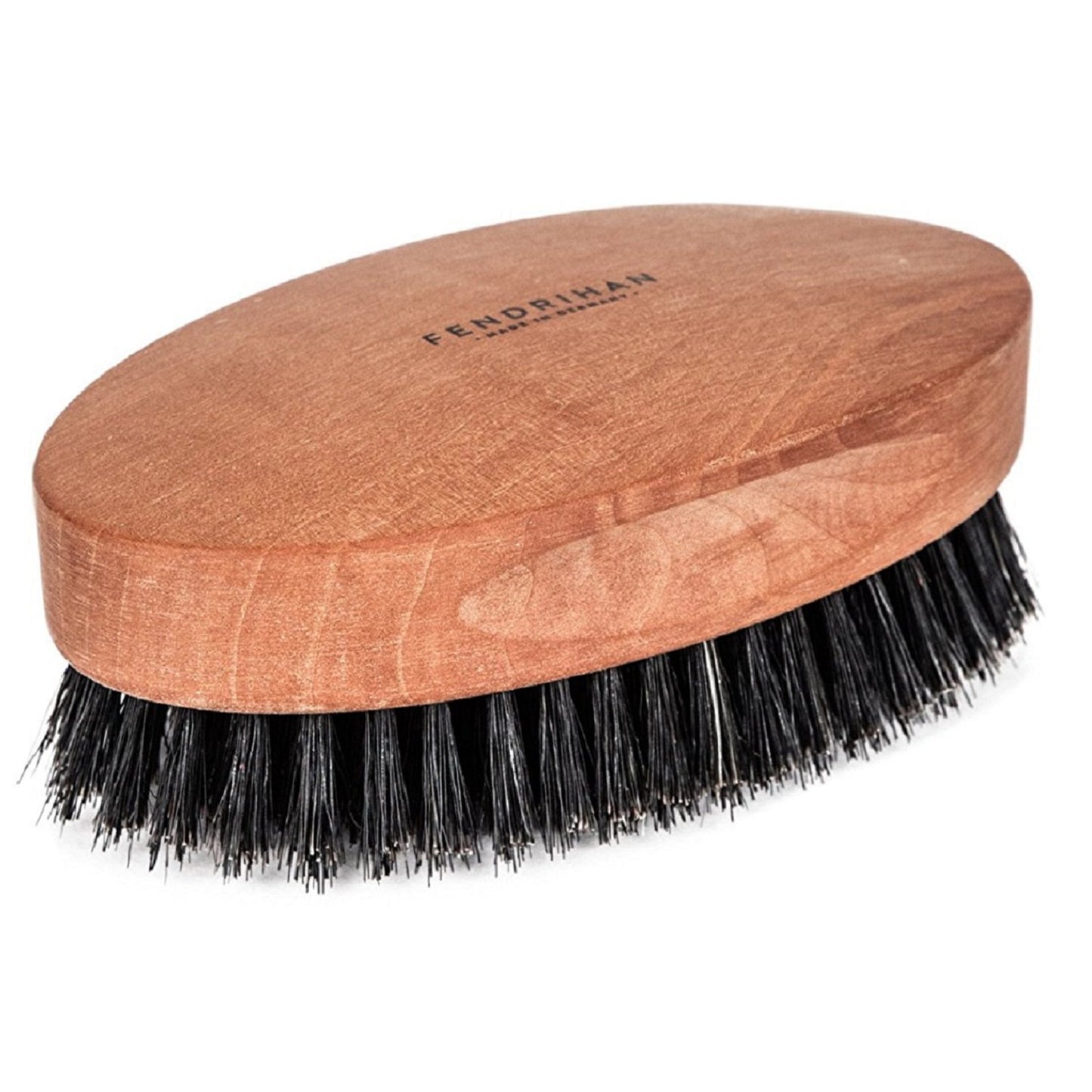 Fendrihan Genuine Boar Bristle Military Hair Brush - Medium Stiff Bristles | Pear Wood Handle, Made in Germany