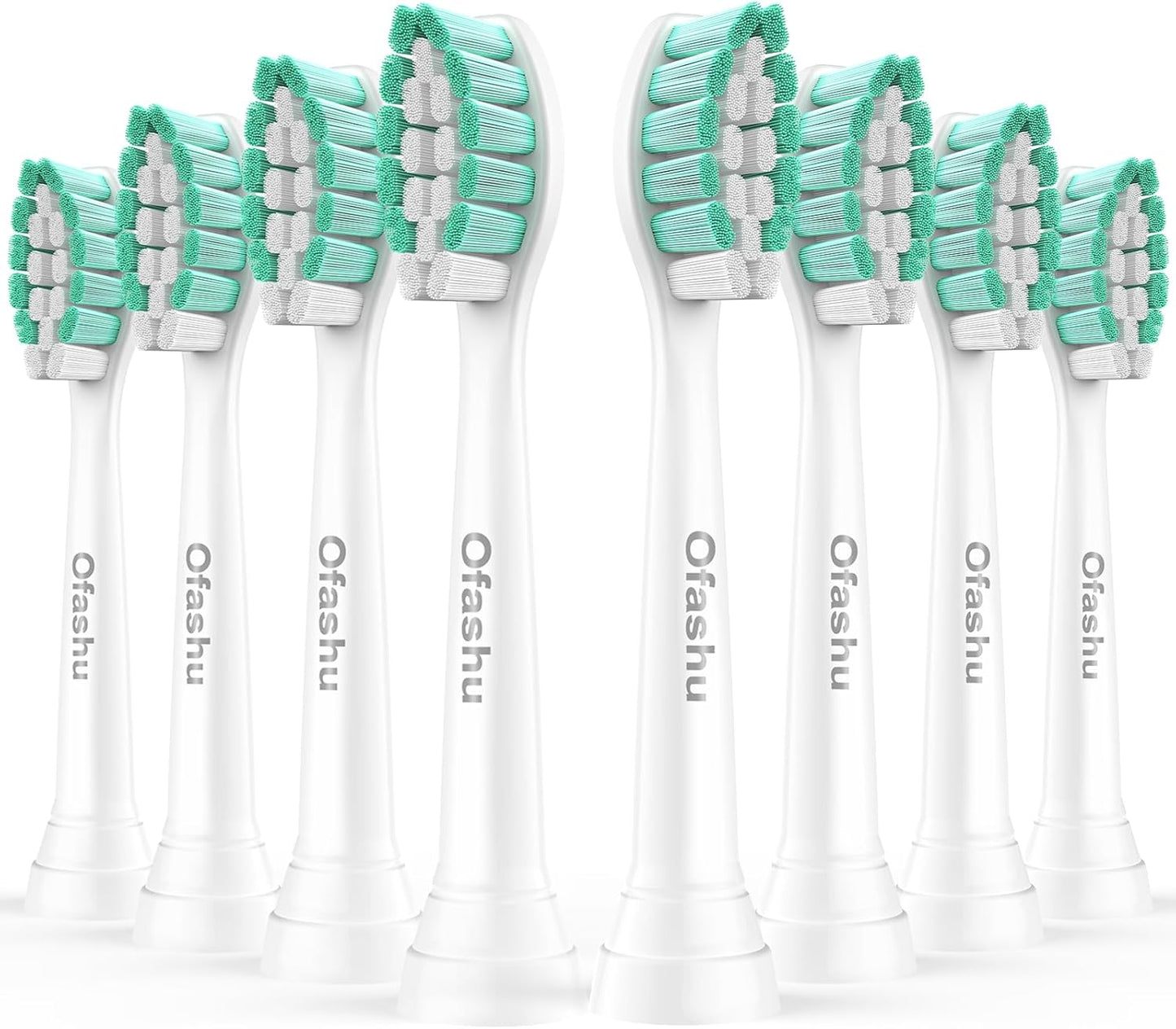 Philips Sonicare Replacement Brush Heads - Compatible with C1, C2, 4100, 5100, 6100 - 8 Pack White