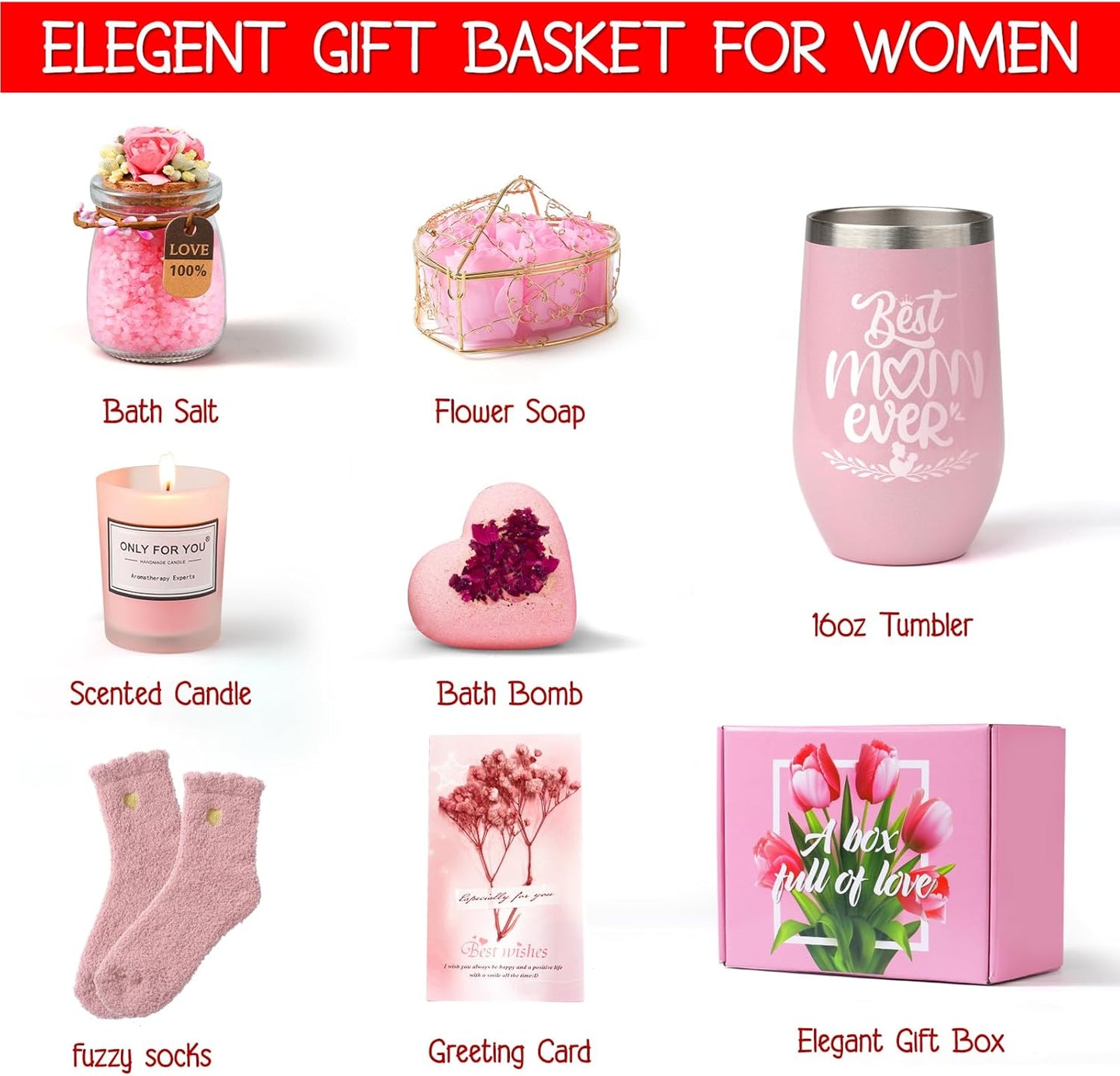 Valentine's Day Gifts for Mom | Unique Self-Care Spa Package for Women - Perfect for Birthdays & Retirement
