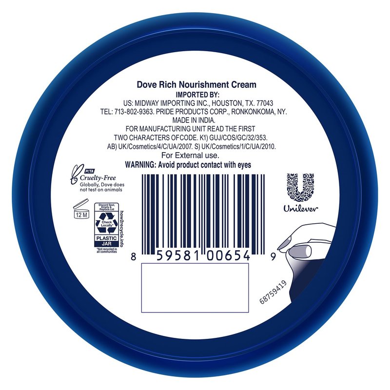 Dove Body Love Rich Nourishment Cream - Fast-Absorbing Moisturizer for Extremely Dry Skin | Travel Size 2.53 OZ (Pack of 12)