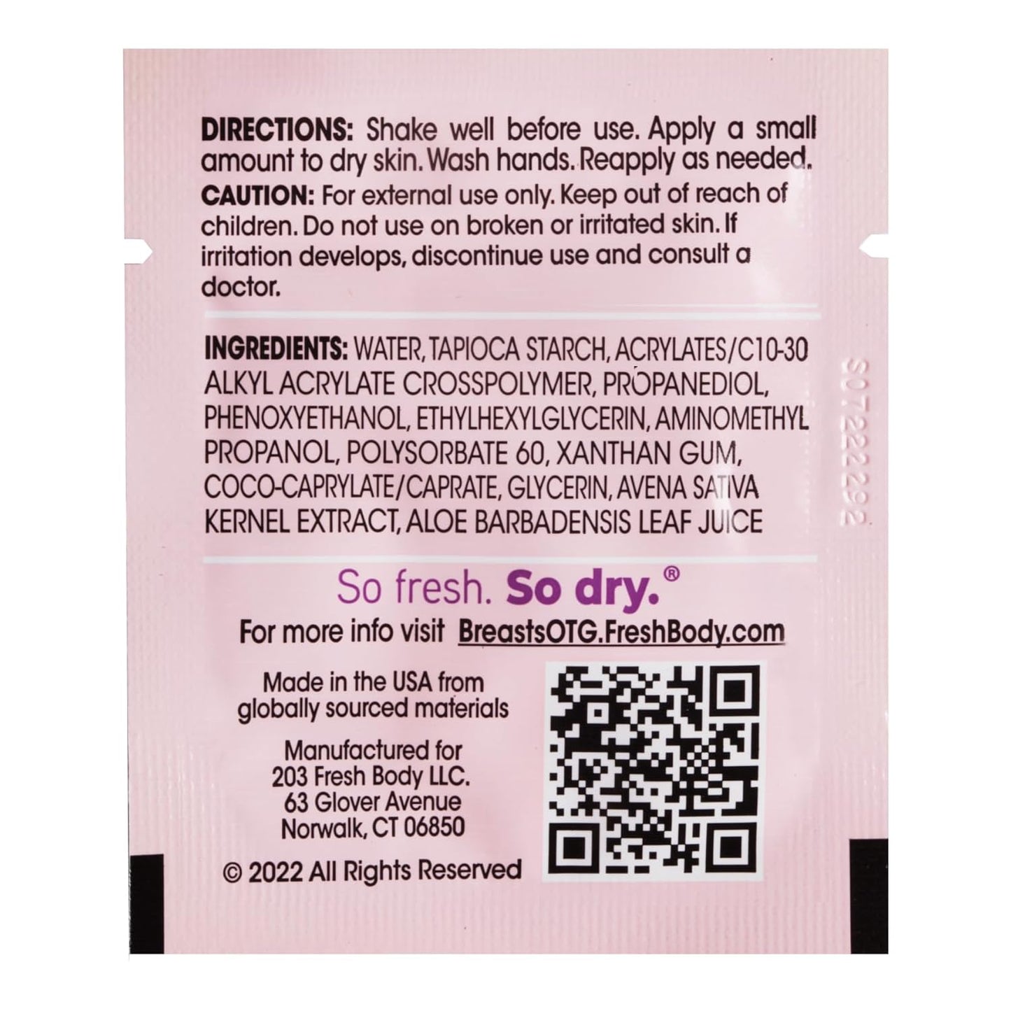 Fresh Breasts Anti-Chafing Cream Deodorant Lotion - Unscented Travel Size 0.07 oz | Soothing Formula for Thighs & Sweaty Areas