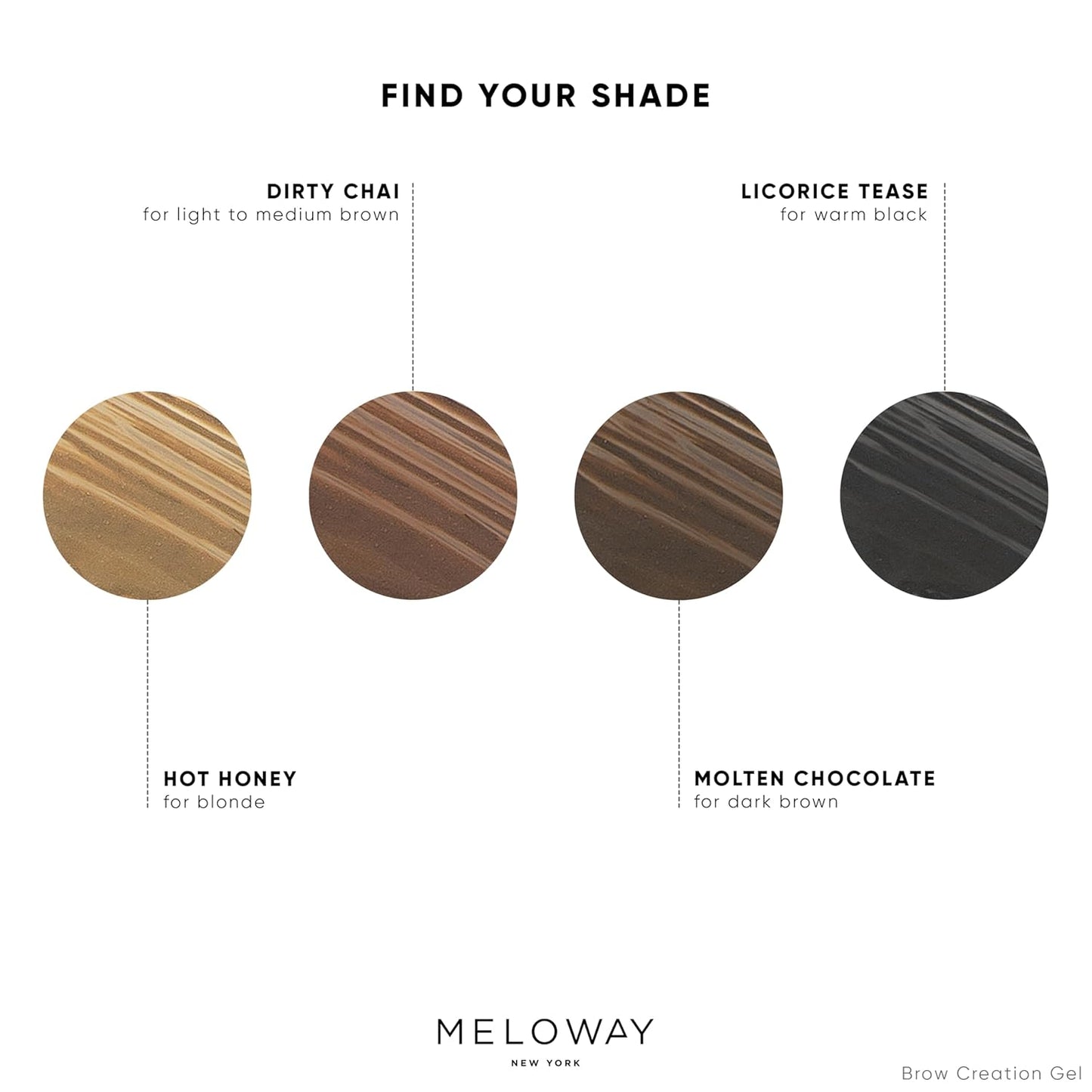 Brow Creation Gel - Tinted Fiber Gel for Thicker, Fluffier Brows | Vegan & Cruelty-Free - Licorice Tease (Black) - 6.0ml