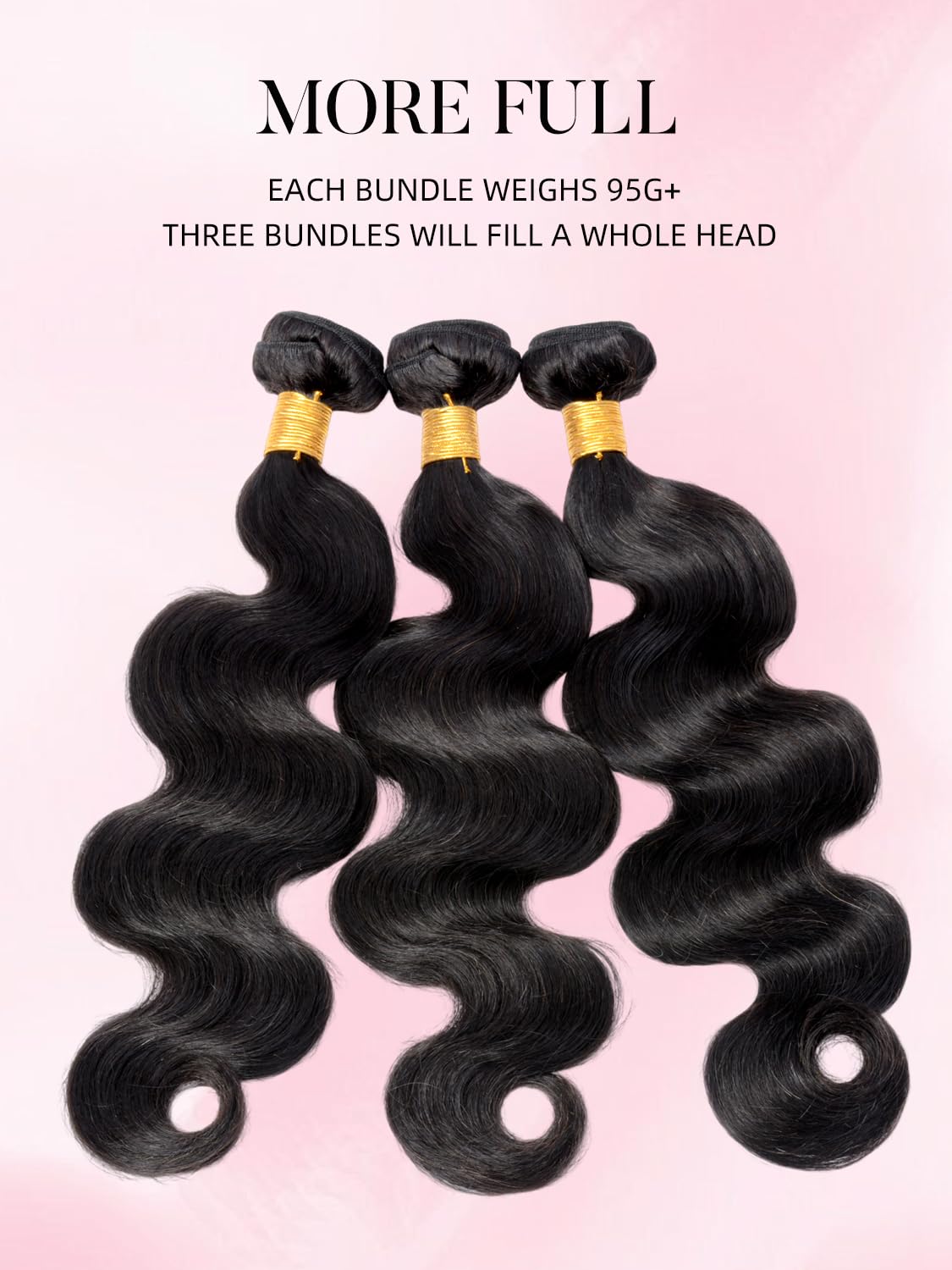 PerisModa Body Wave Bundles Human Hair 16 Inch 1PC 100% Human Hair Bundles Unprocessed Brazilian Virgin Hair Bundle 12A Body Wave Human Hair Extensions Natural Black
