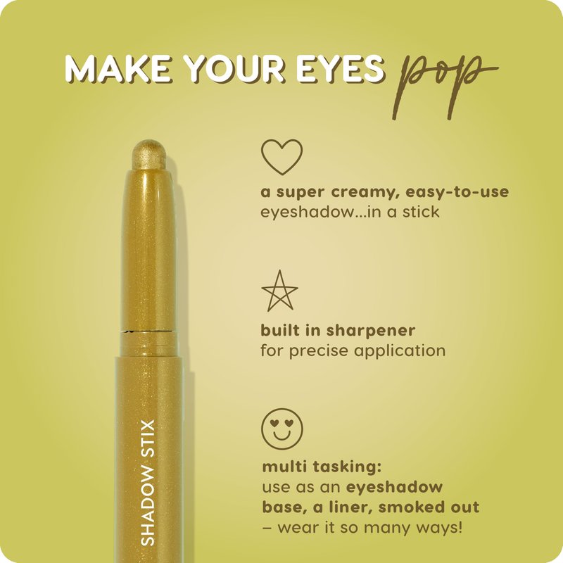 ColourPop Shadow Stix - Cream Eyeshadow Stick with Long-Lasting Color - Multi-Use Cream Makeup with a Built-In Sharpener & Precise Tip for Easy Application - Flex (0.05 oz)
