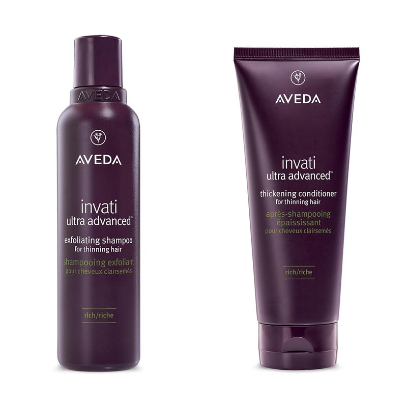 Aveda Invati Ultra Exfoliating Shampoo & Thickening Conditioner Duo - For Medium to Thick Thinning Hair | 6.7 Fl Oz