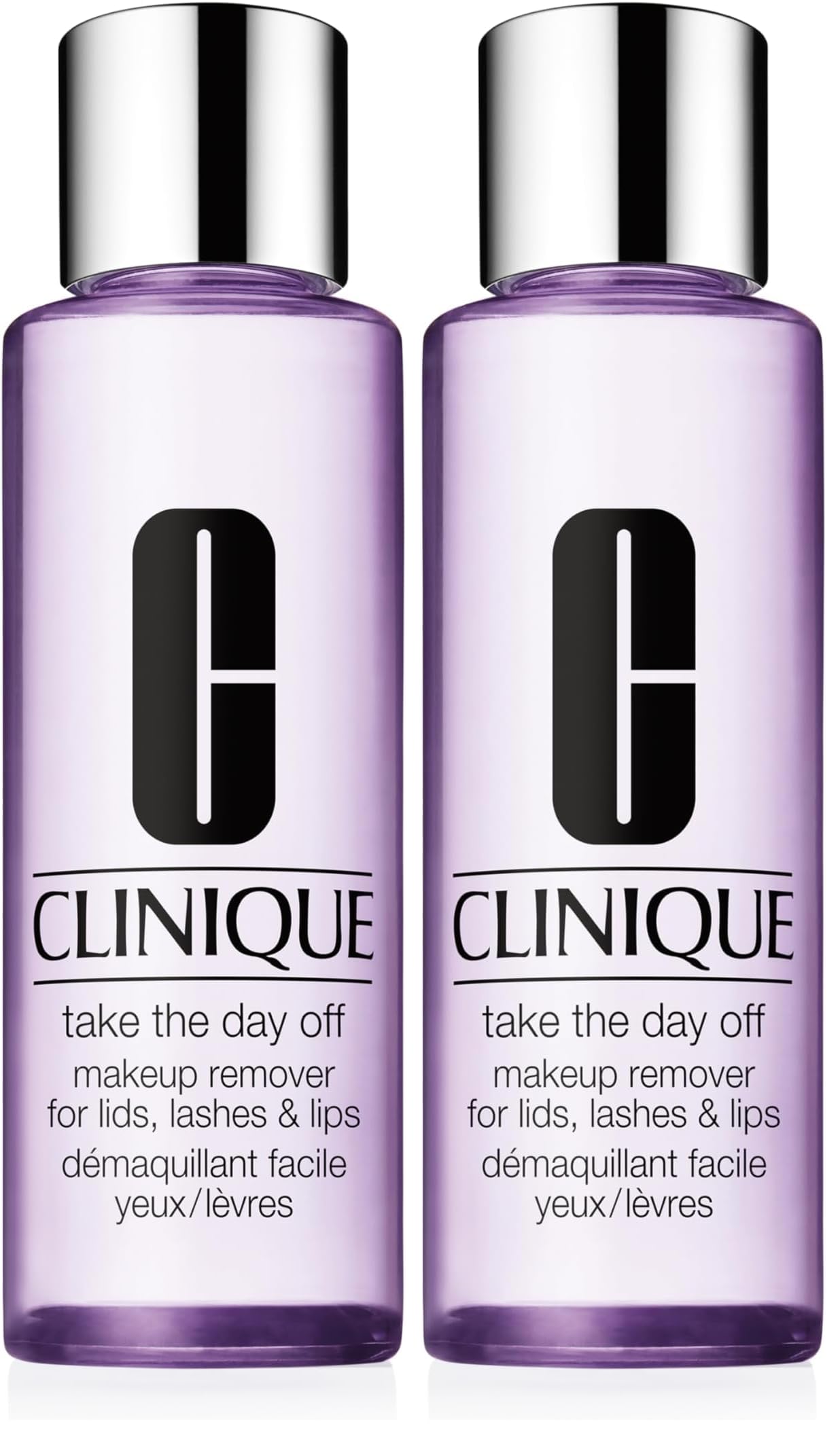 Clinique Take The Day Off Liquid Makeup Remover For Lids, Lashes, + Lips | Eye Makeup Remover | Oil Free + Non-Irritating | For All Skin Types, 6.7 Fl Oz (Pack of 2)