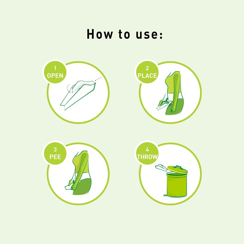 PEE BUDDY 80 Funnels Portable Female Urination Device | Disposable Female Urinal Funnel | Travel, Camping & Hiking and Outdoor Activities | Foldable and Compact Stand and Pee Funnel for Women, Girls