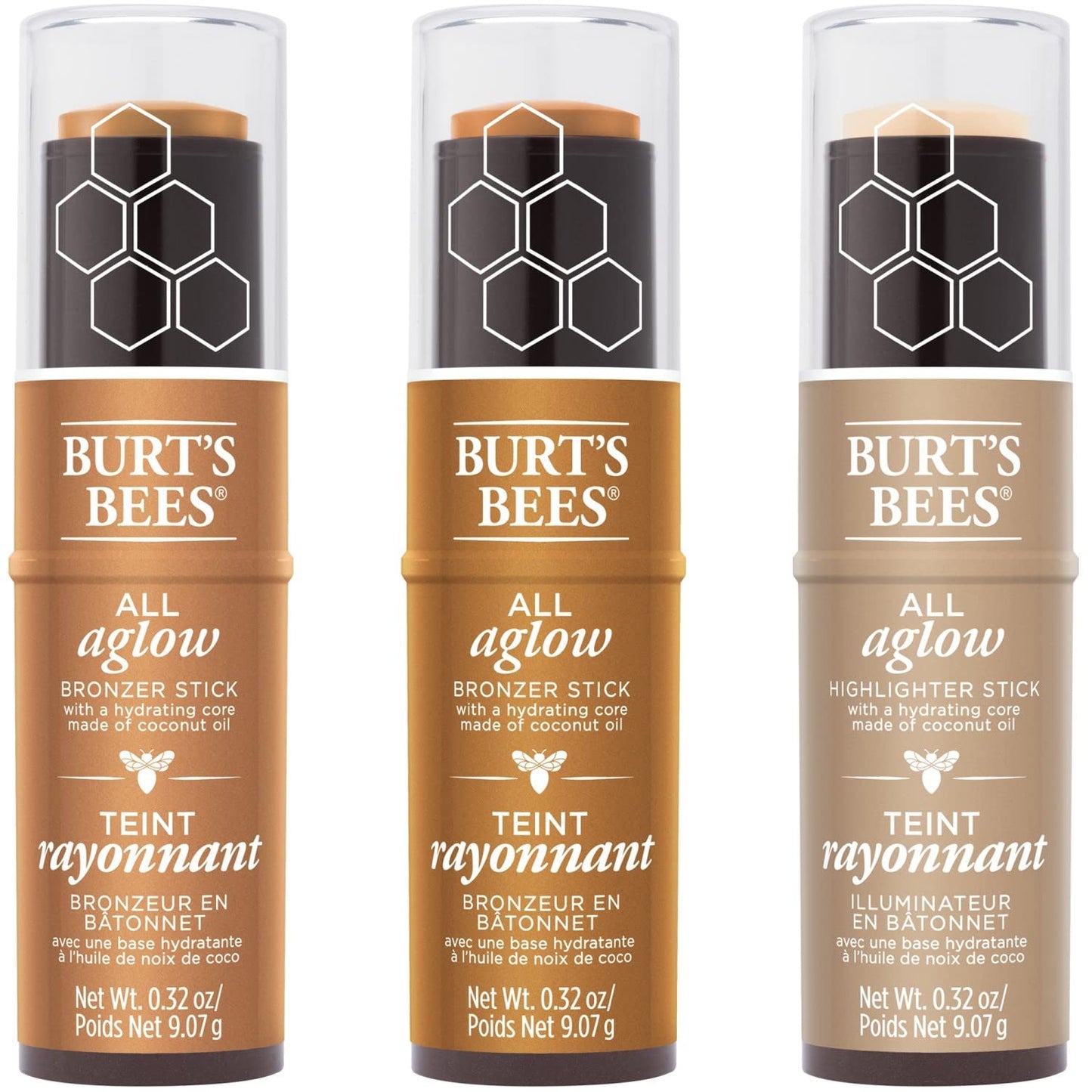Burts Bees 100% Natural All Aglow Bronzer Stick, Bronze Splash - 0.3 Ounce