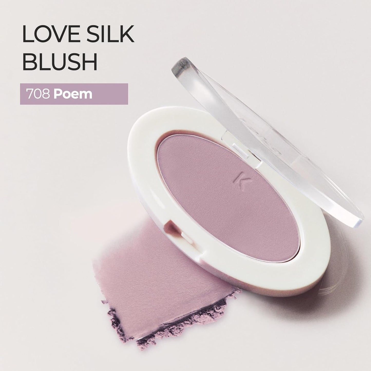 Laka Love Silk Blush - Radiant Buildable Powder Blush for Natural Glow | Long-Lasting Moisturizing Formula (#708 Poem)
