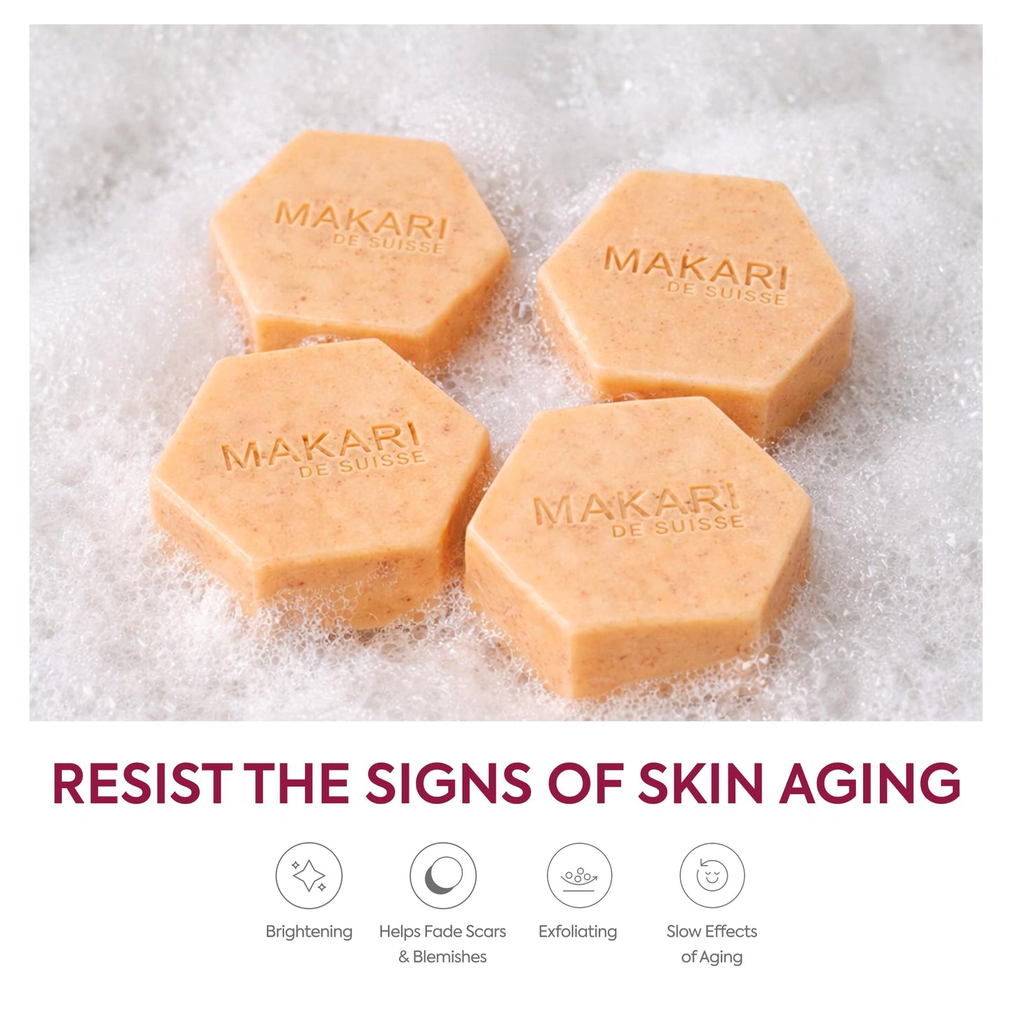 MAKARI Classic Exfoliating Antiseptic Soap 2-Pack (7 oz) | Helps Revitalize & Support Even-Looking Skin Tone | Detoxifies & Removes Impurities | For All Skin Types