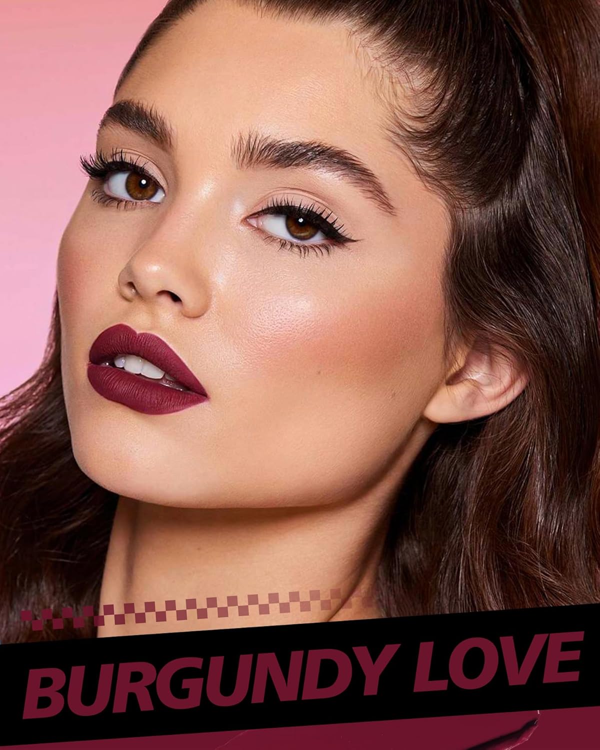 Burgundy Lipstick - Long Lasting Matte Liquid Lip Color | Smudgeproof & Easy to Apply, M47 Burgundy Love