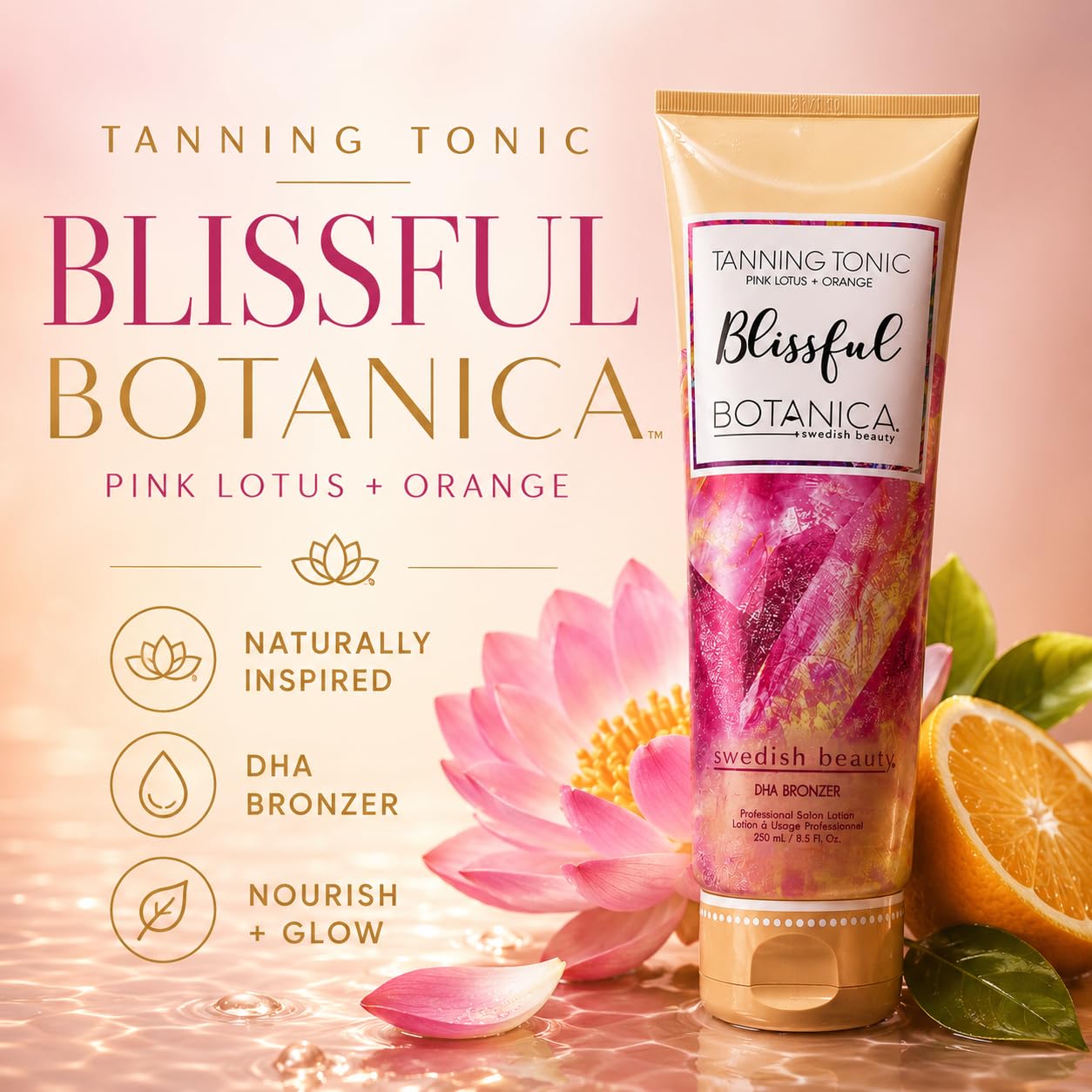 Swedish Beauty Blissful Botanica DHA Bronzer 8.5 ounce Tanning Bed Lotion