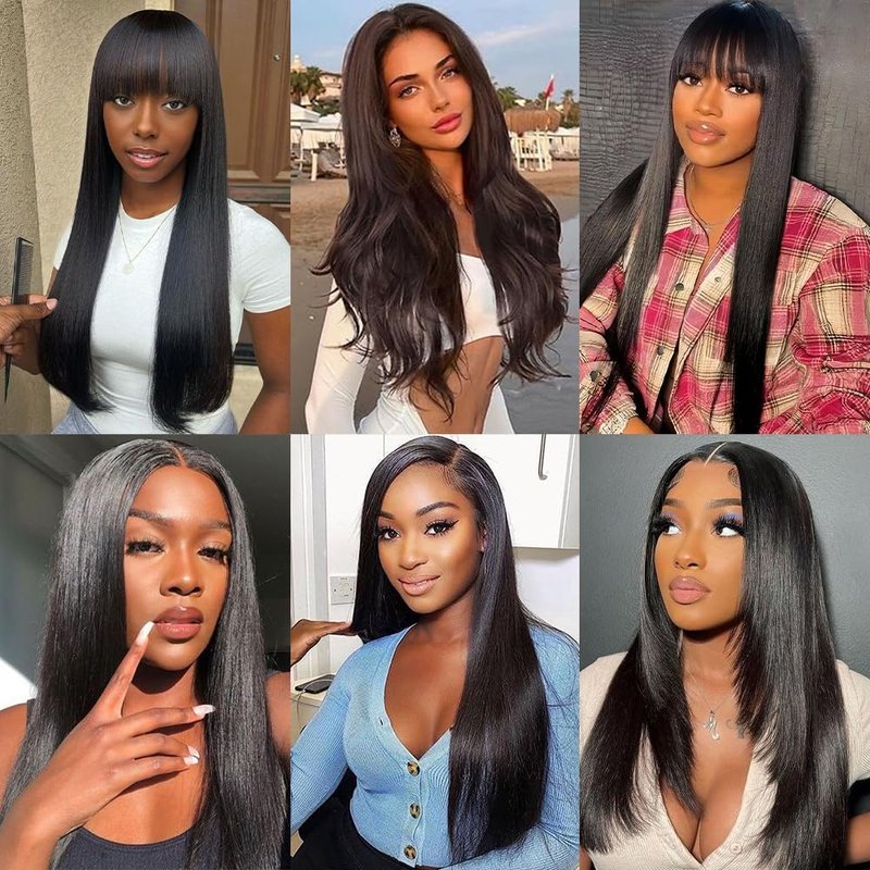 Straight Bundles Human Hair 12 12 12 Inch 100% Unprocessed Brazilian Trippy Virgin Weave Bundles Human Hair for Women Remy Straight Hair Extensions Natural Black Raw Weft