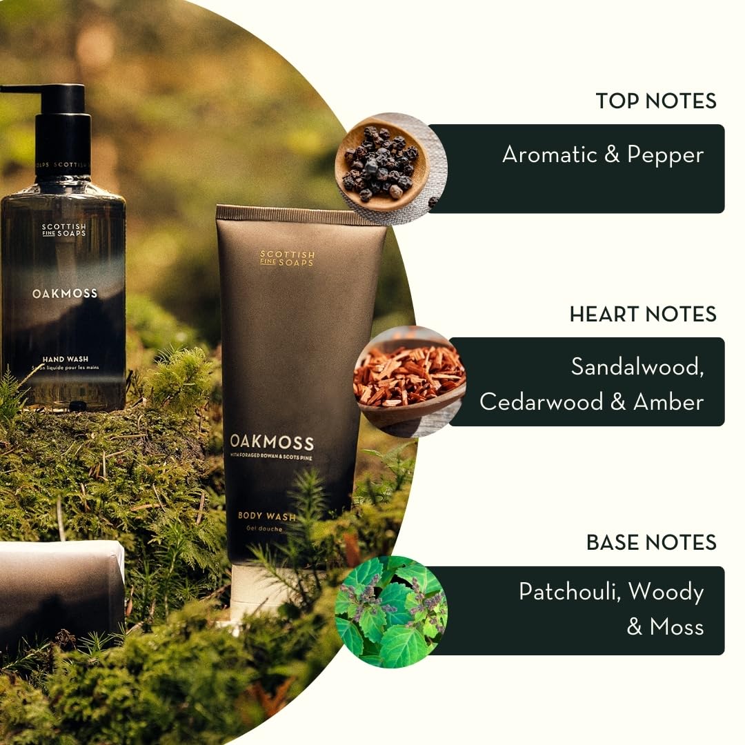 Scottish Fine Soaps Oakmoss Hand & Body Lotion - Moisturizing 300ml Hydrating Formula