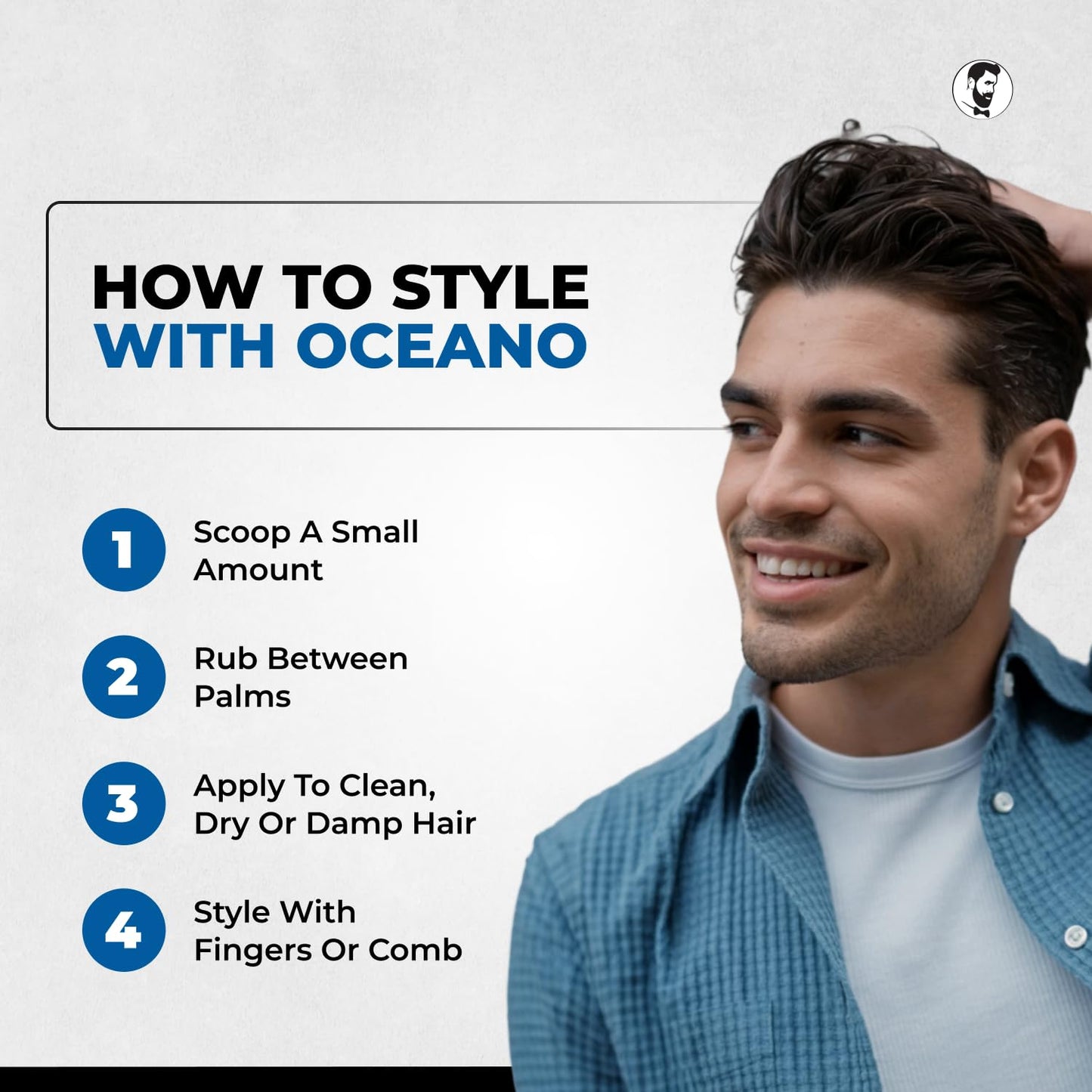 Gentlemen Republic Oceano Men's Hair Gel 32oz - Strong Touchable Hold and High Shine Styling Gel for Hair, 100% Alcohol-Free Professional Formula with Fresh Scent, Mens Hair Product Made in USA