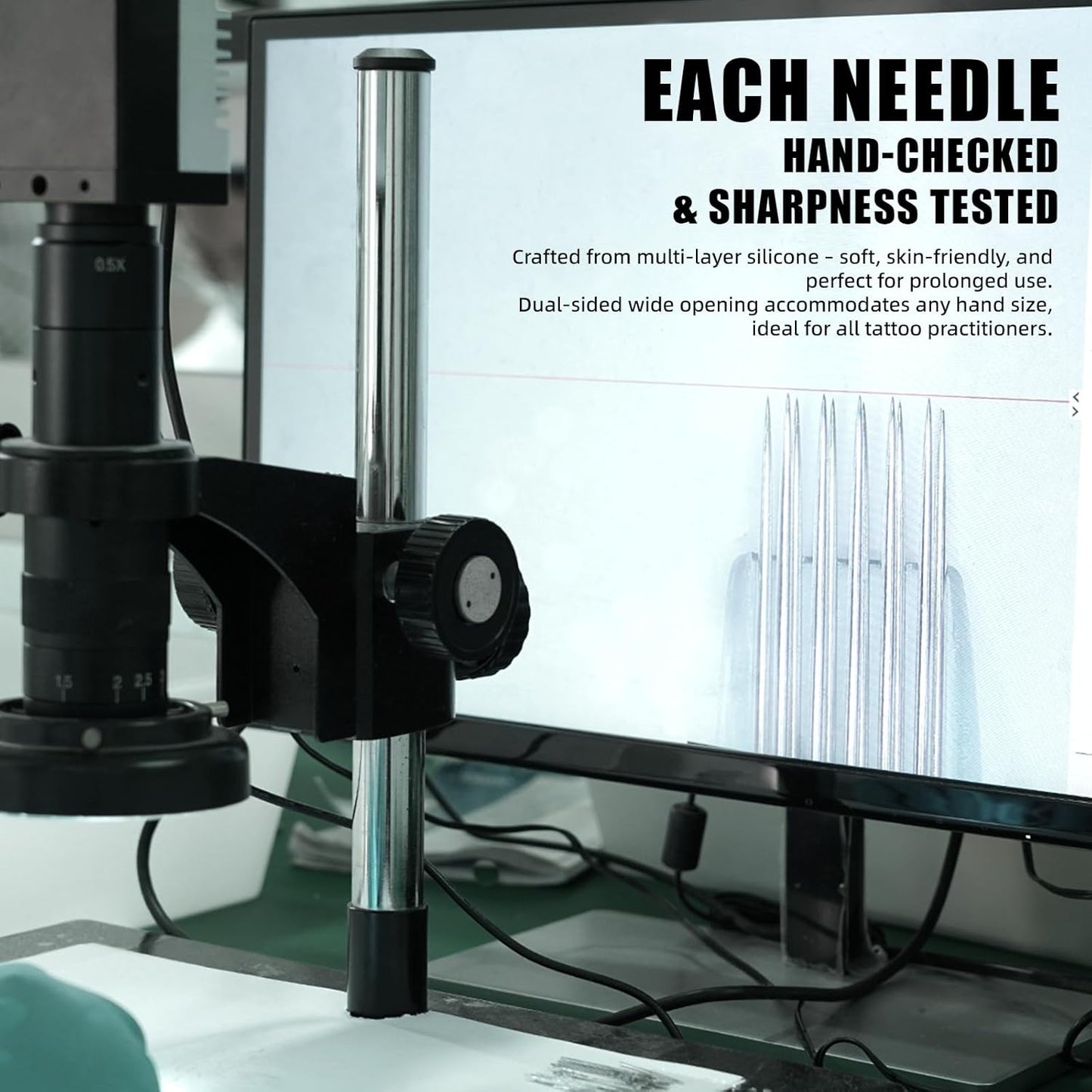 Dragonhawk Tattoo Needle Cartridges - Extra Smooth #12 Mixed Sizes (5M, 7M, 9M, 11M, 13M) for Precision Work