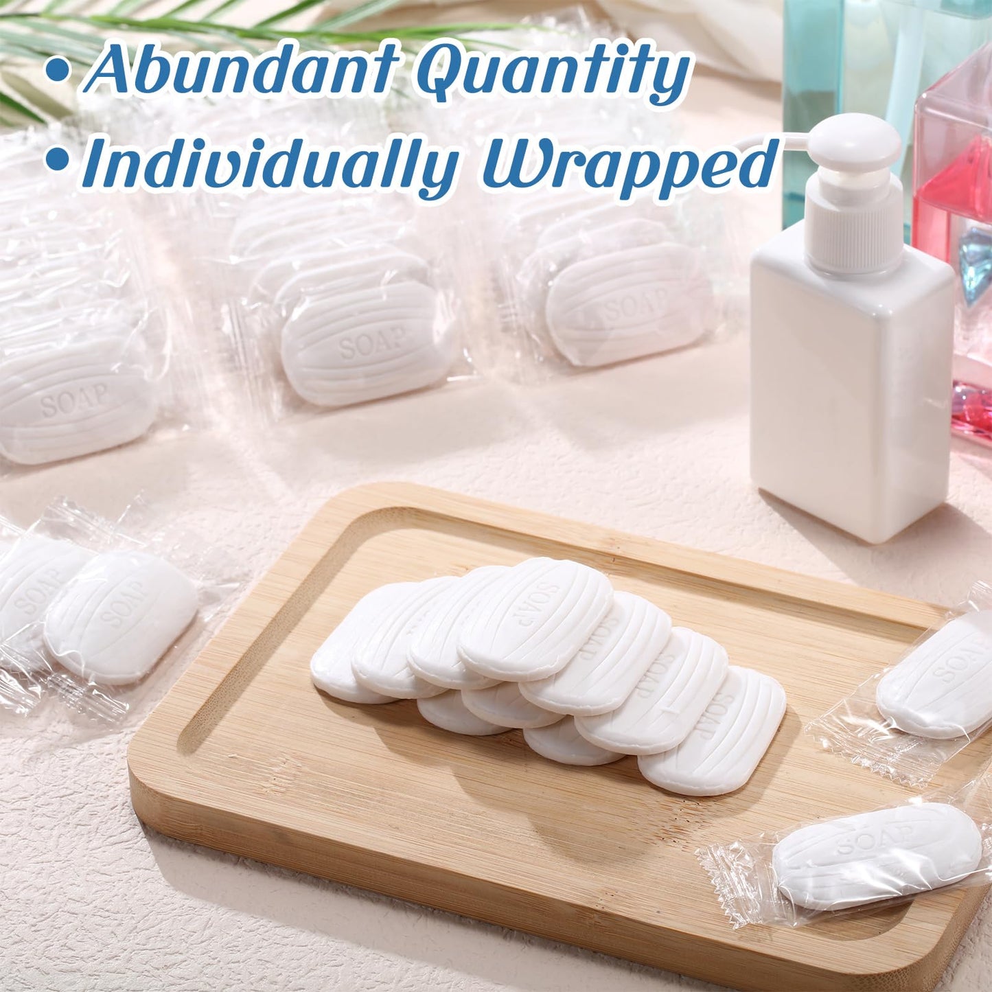 Heigble 200 Pcs 0.35 oz Mini Bar Soap in Bulk Individually Wrapped for Travel Size Hotel Soap Bars Amenities Toiletries for Guest Inns Hotels Bathroom Rentals Vacation