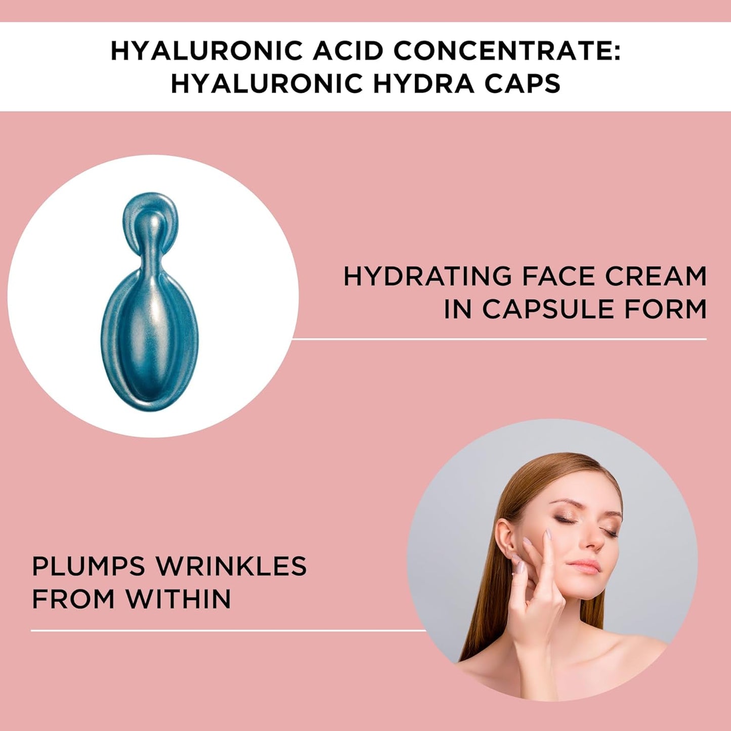 Hyaluronic Hydra Caps - Moisturizing Anti-Wrinkle Face Cream Capsules - 21 Hydrating Capsules for Plump Skin