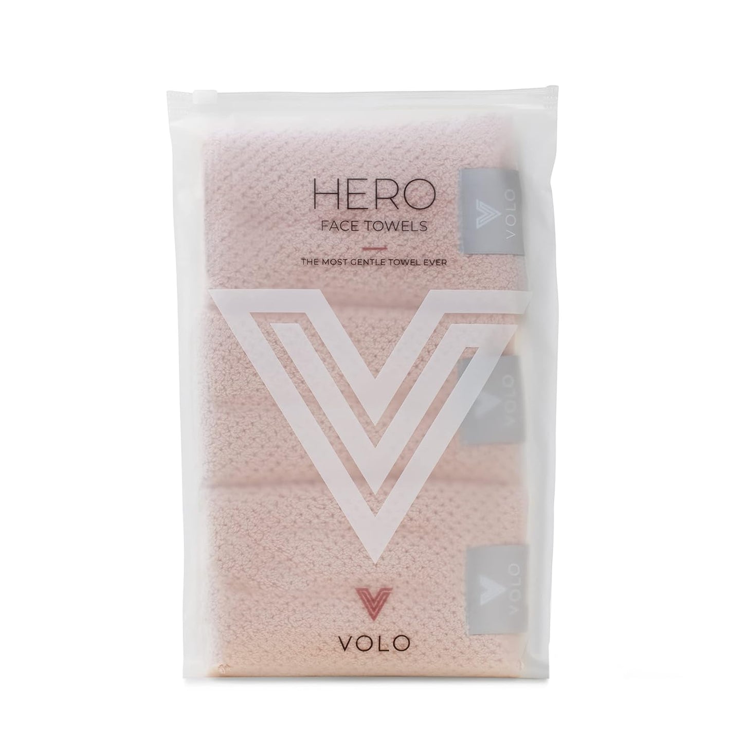 Hero Cloud Pink Face Towel - Reusable Microfiber Makeup Remover & Washcloths | Ultra Soft, Absorbent 3PK