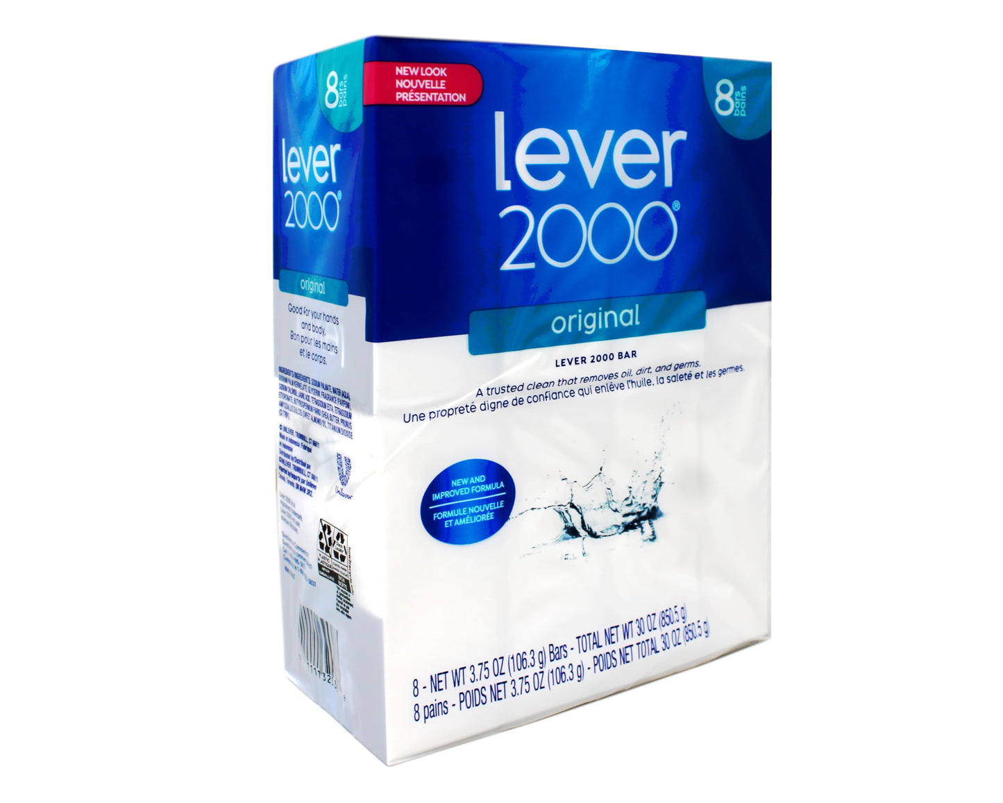 Lever 2000 Original Bar Soap, for Hands and Body, 8 Bars, 3.75 oz Each - 2 Pack