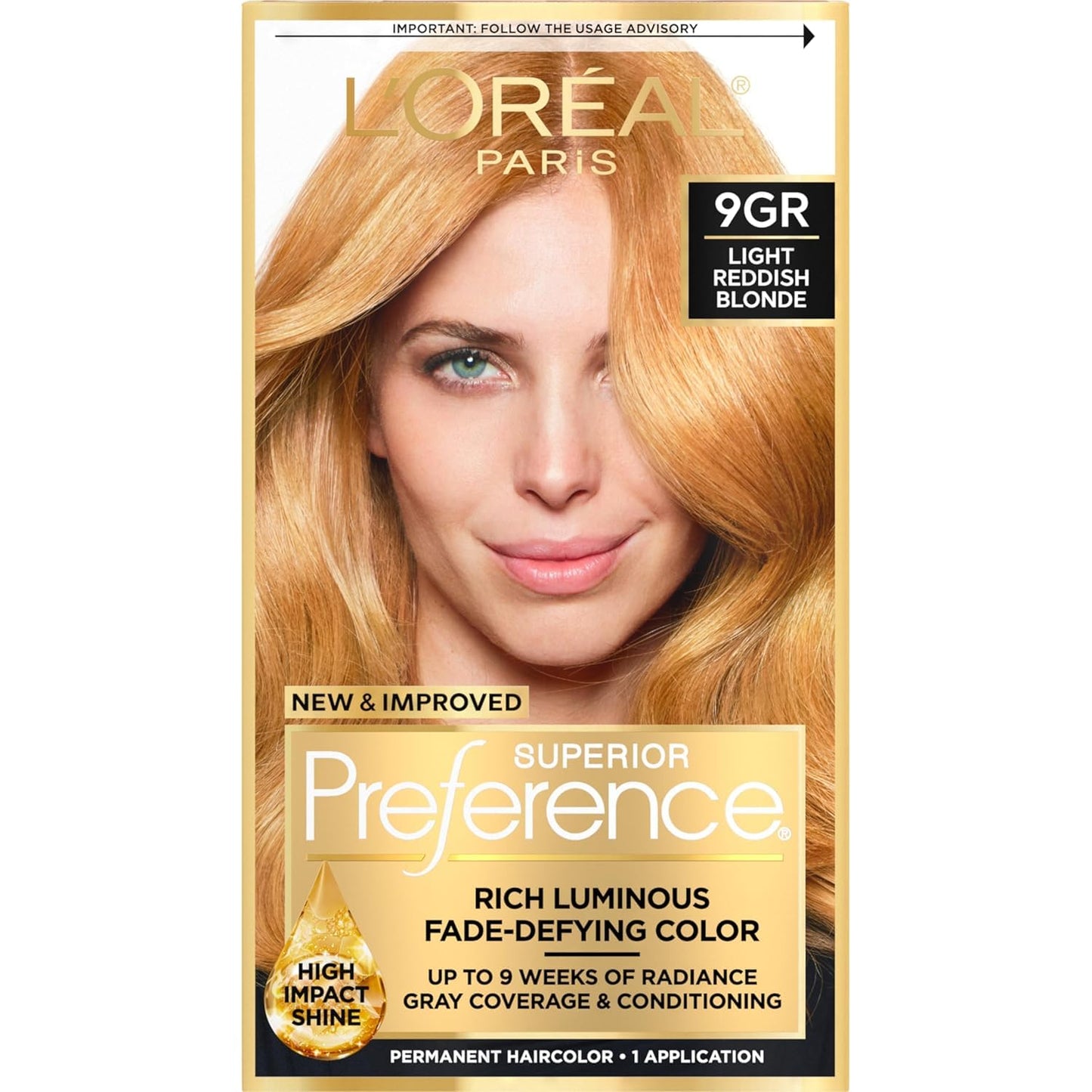 L'Oreal Superior Preference - 9GR Light Reddish Blonde (Warmer) 1 Each (Pack of 3)