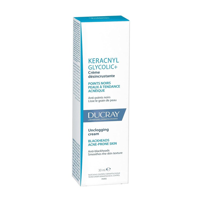 Ducray Keracnyl Glycolic+ Unclogging Cream - Acne Treatment for Blackheads | 30ml