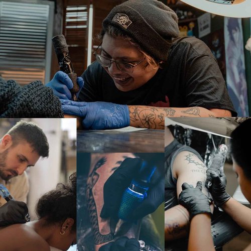 Large Pen Machine Covers with Grip Tapes - Rayyl 400pcs Tattoo Pen Covers and 6pcs Tattoo Grip Tape Tattoo Machine Bags Tattoo Pen Sleeves Combination Tattoo Supplies