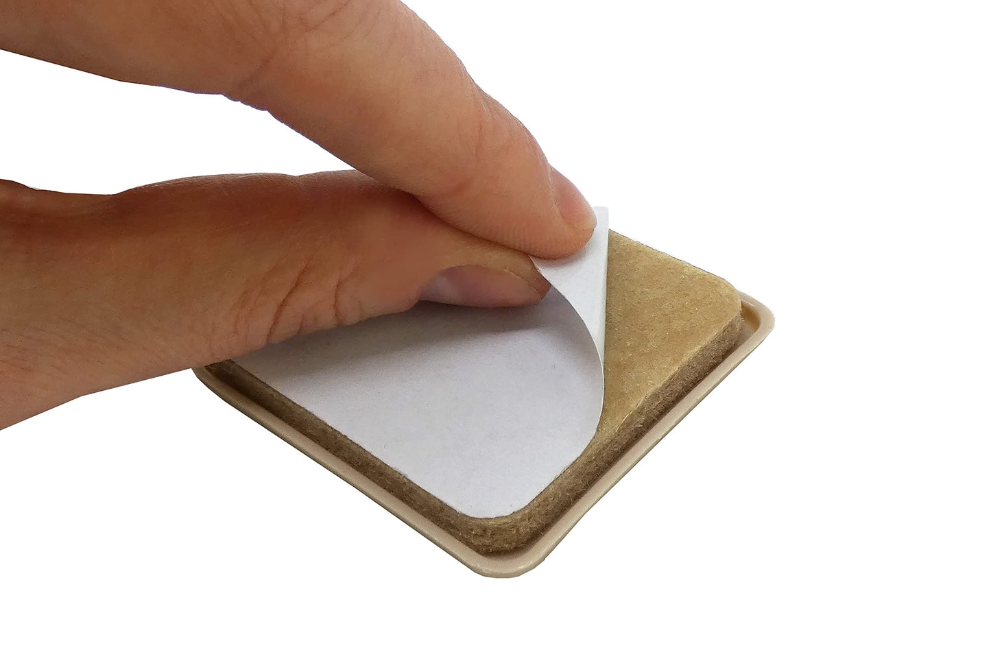 Shepherd Hardware 3949 2-Inch Adhesive, Square, Slide Glide Furniture Sliders, 4-Pack,Beige