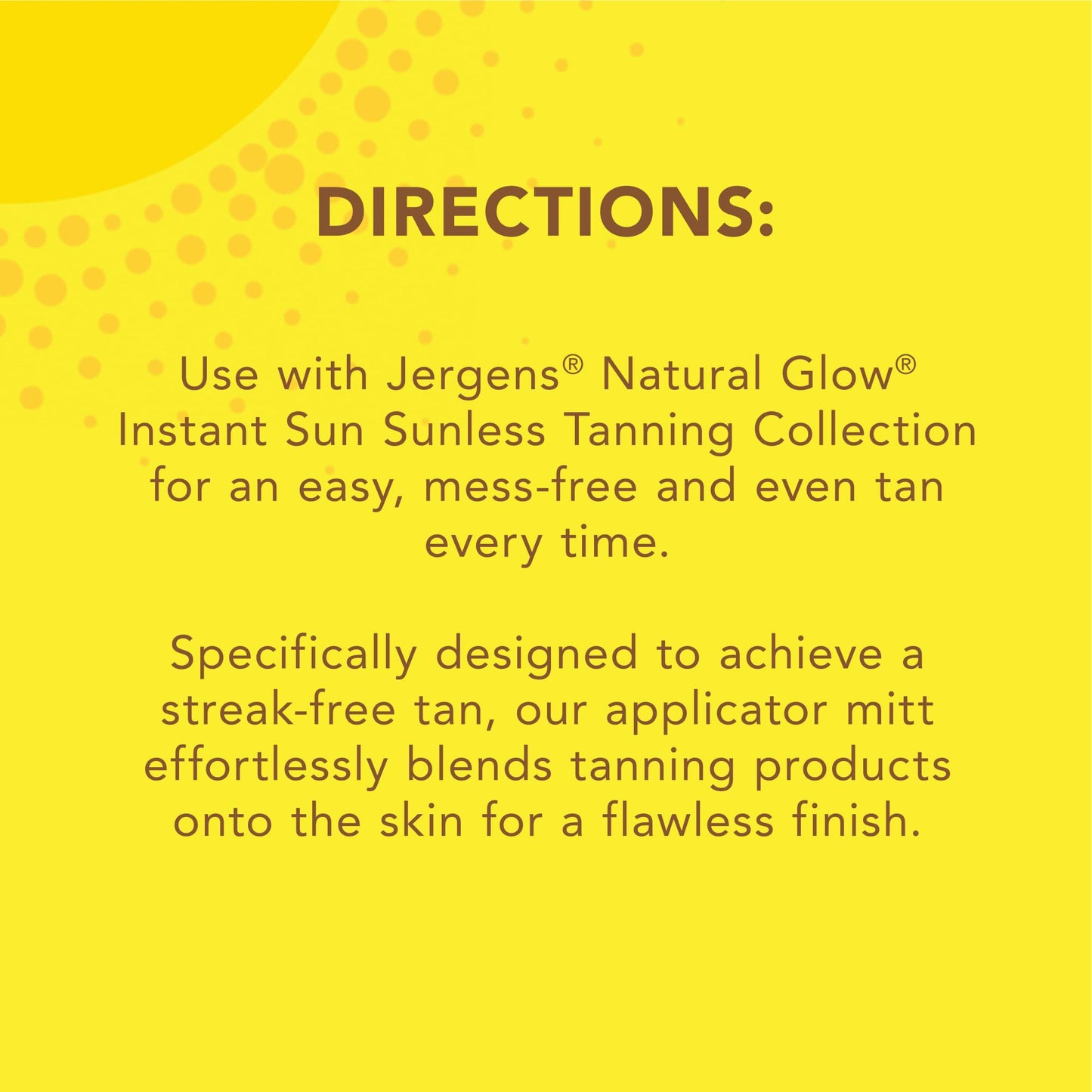 Jergens Natural Glow Body Applicator Mitt, Flawless, Streak-free Tanning Blender Glove, Reusable Tanning Mitt Protects Hands