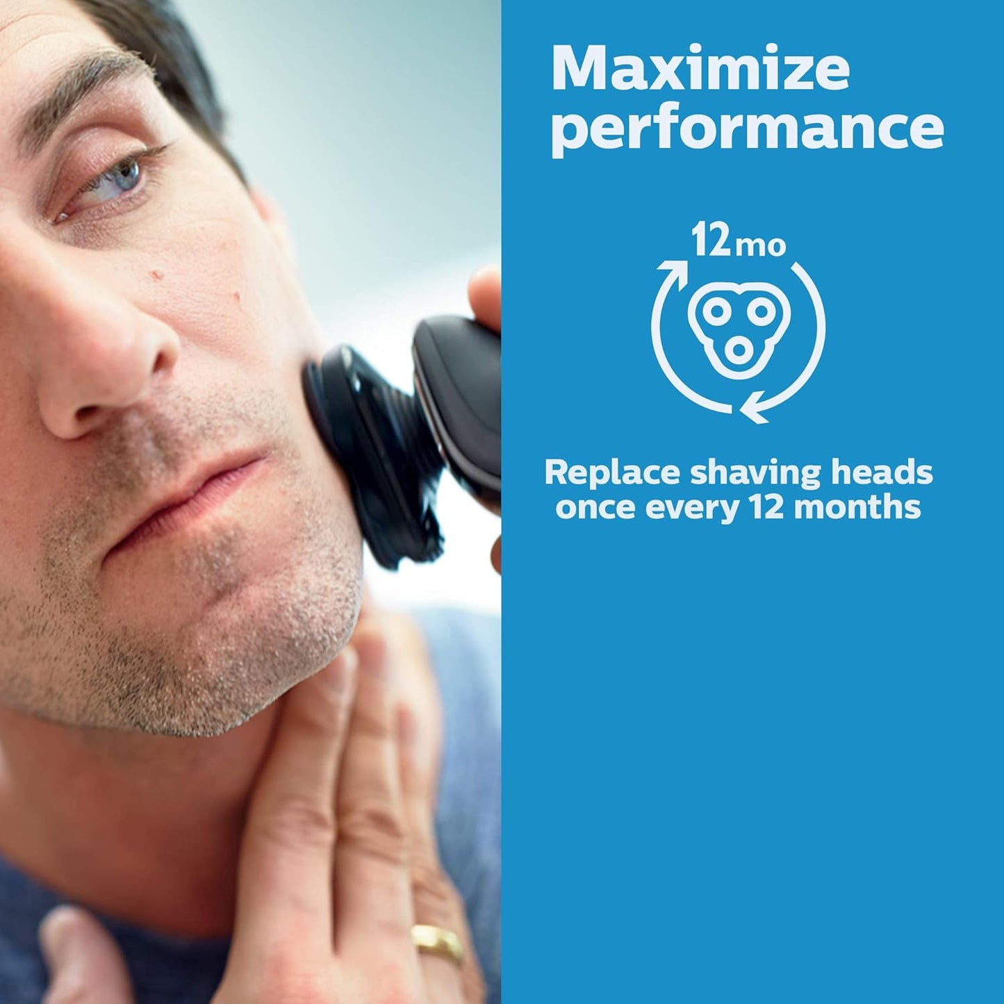 Philips Norelco Shaving Heads - Compatible Replacement for Series 5000 & 6000 | Self-Sharpening, 3-Pack