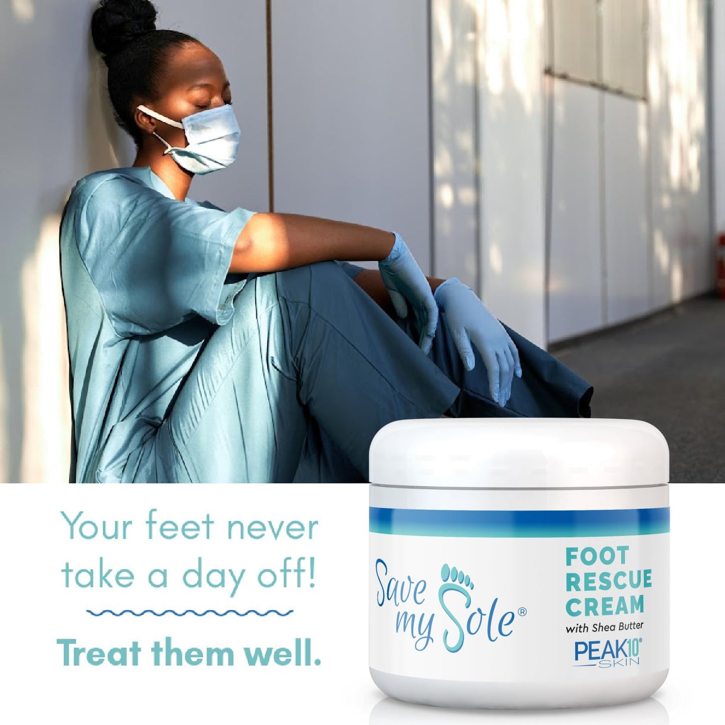 PEAK 10 SKIN - SAVE MY SOLE foot rescue cream 4oz