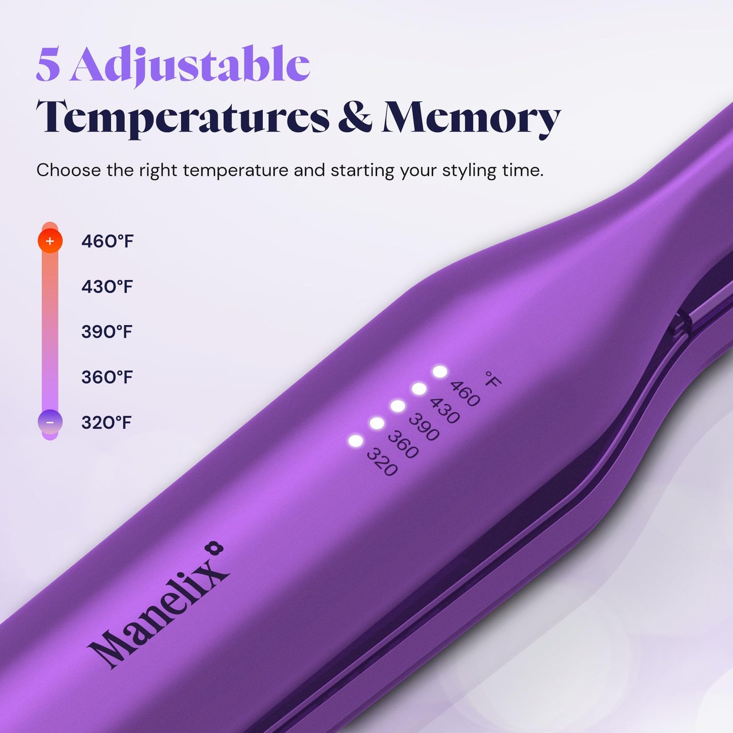 Manelix 0.3 Inch Super Slim Mini Flat Iron for Short Hair, Hair Straightener and Curler 2 in 1, Dual Voltage PTC and Ceramic Small Flat Iron