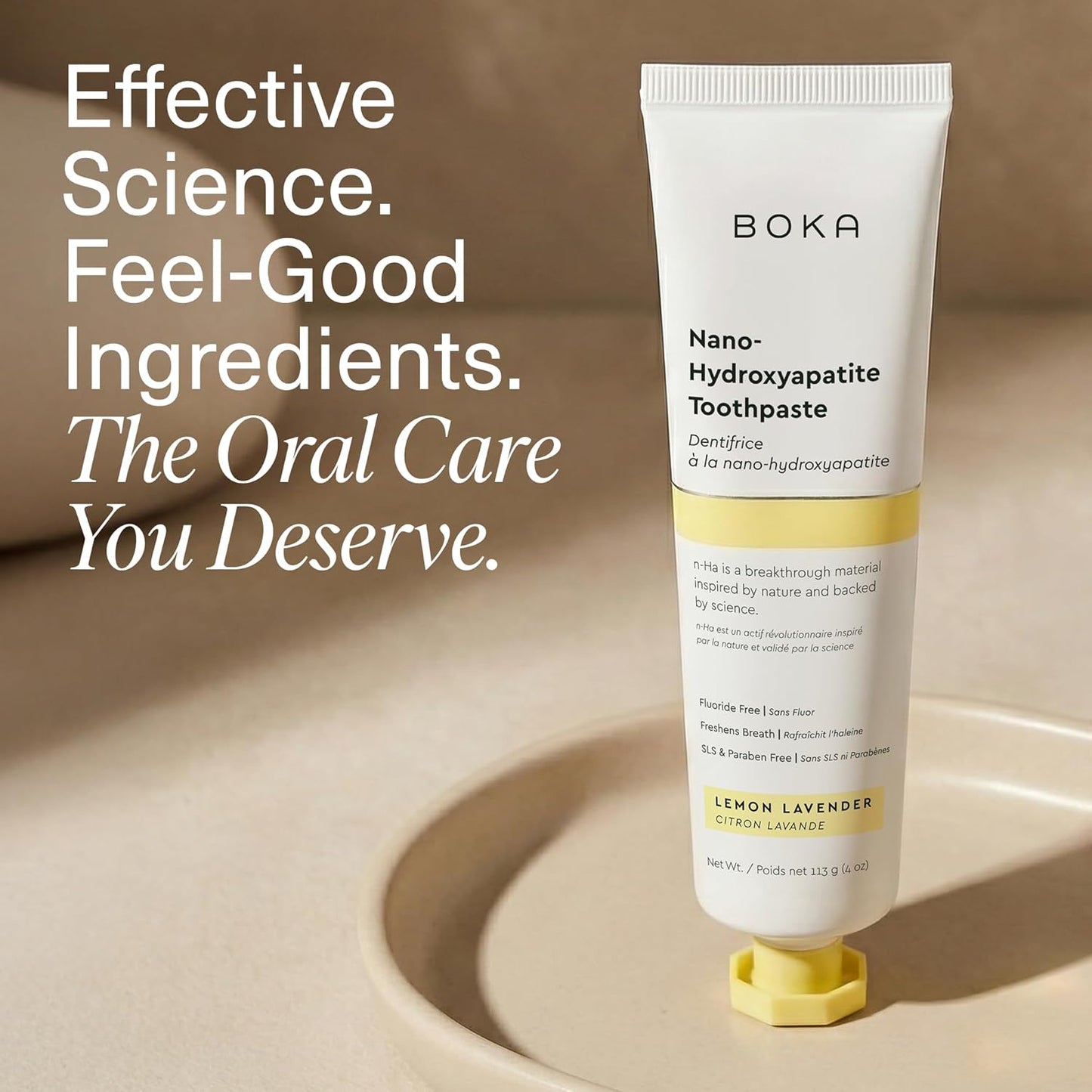 Fluoride Free Toothpaste | Nano Hydroxyapatite for Sensitive Teeth - Lemon Lavender Flavor, 4 Fl Oz