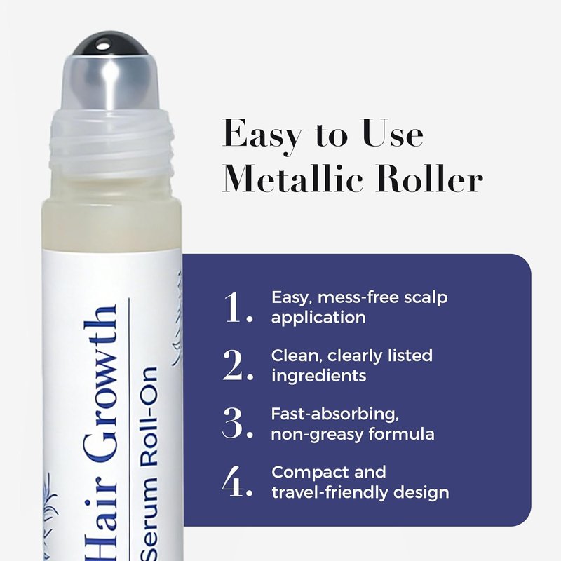 Hair Growth Serum Roll-On - 3% Rosemary & 6% Batana Oil | Fast-Absorbing Solution for Thinning Hair (2 Pcs)