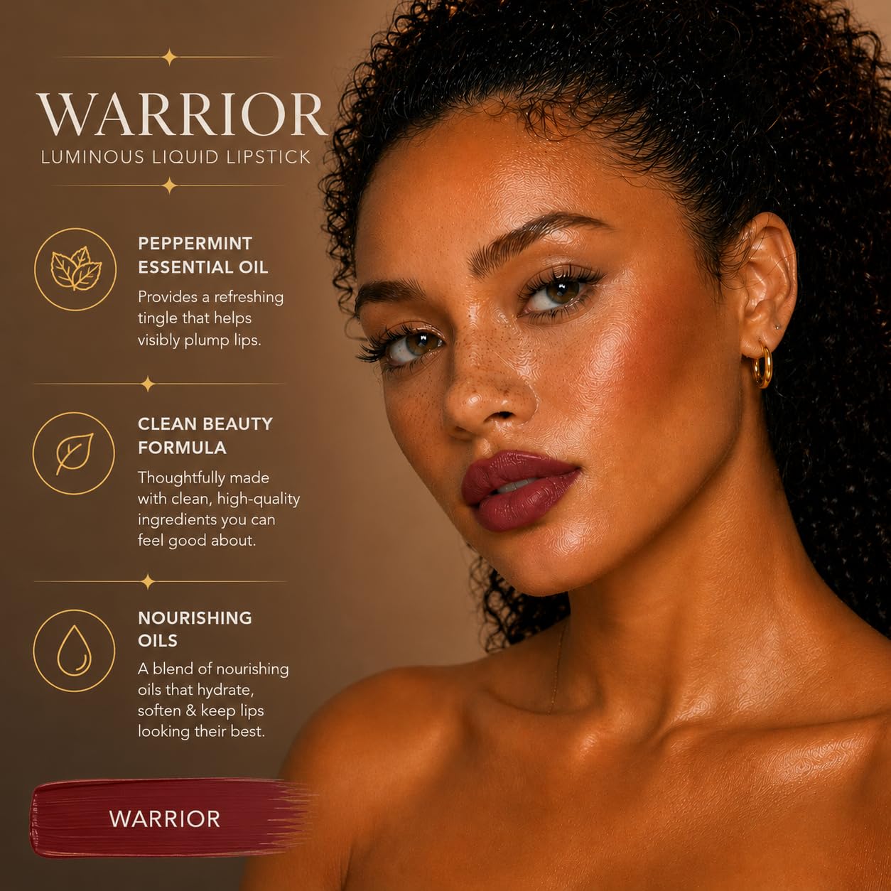 Defiance Beauty Luminous Liquid Lipstick Warrior Makeup Clear Lip Gloss Long Lasting Shades Neutral Pink undertone Color & High Comfort Lipstick for Longwear