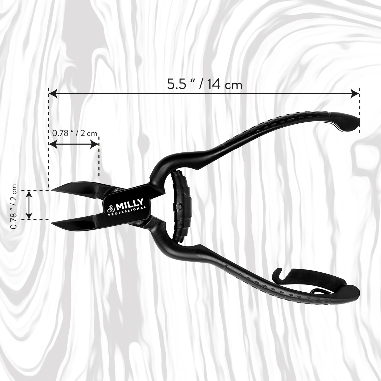 By MILLY Heavy Duty Toenail Clippers for Thick Toenails | High Carbon Stainless Steel | Trim Thick or Hard Toenails | Professional Nail Clippers for Seniors & Podiatrist Toenail Clippers (Black)