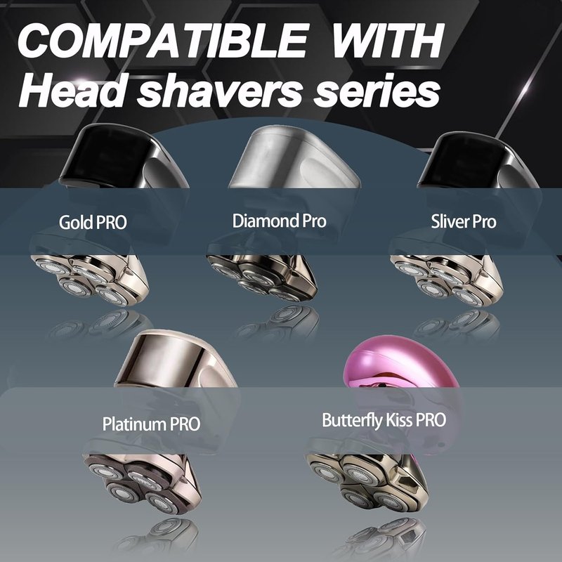 Pro 4 Shaver Replacement Heads - 3 Pack for Skulls Pitbulls Series | Fast, Close, Smooth Shave