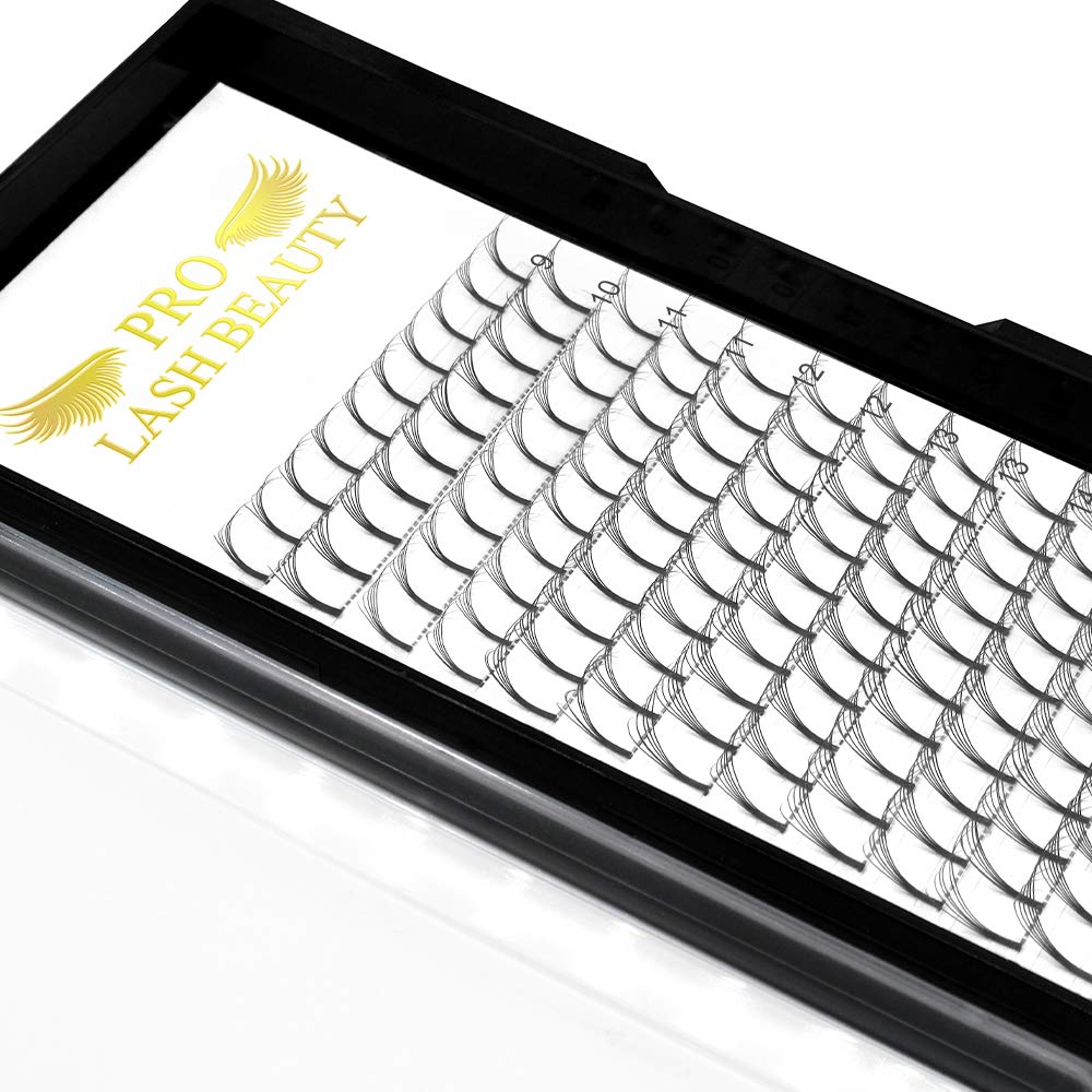 Premade Volume Eyelash Extensions 4D-D-0.07-18 Long Stem Premade Fans Eyelash Extensions Volume Lash Extensions .07 .10 Premade Volume Fans C D Curl Pre made Lash Fans(4D-D-0.07,18 mm)
