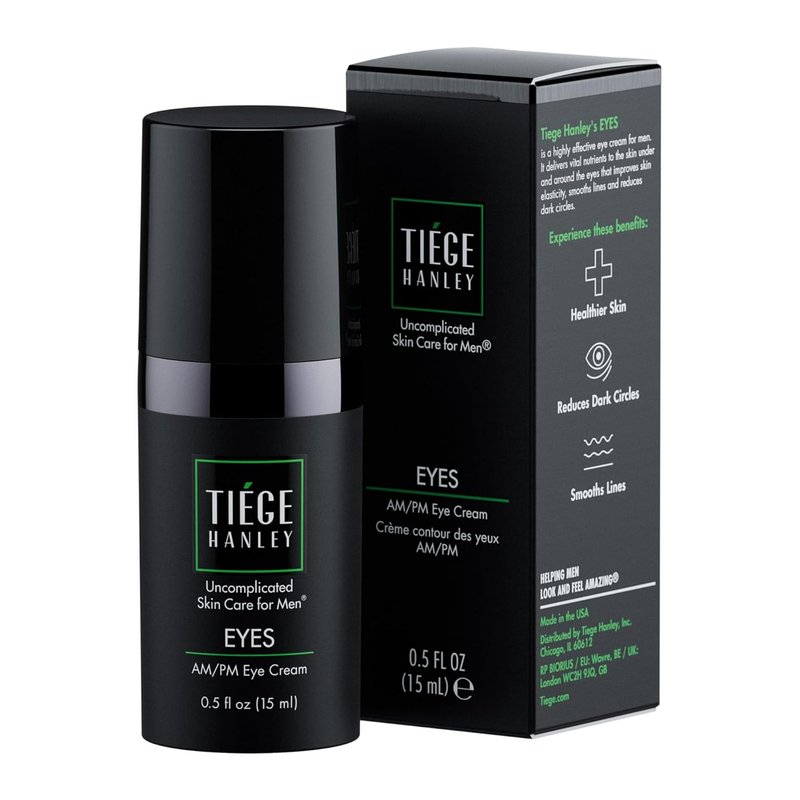 Tiege Hanley Eye Cream for Men - Hydrating Under Eye Treatment with Hyaluronic Acid & Vitamin B3 | 0.5 Oz